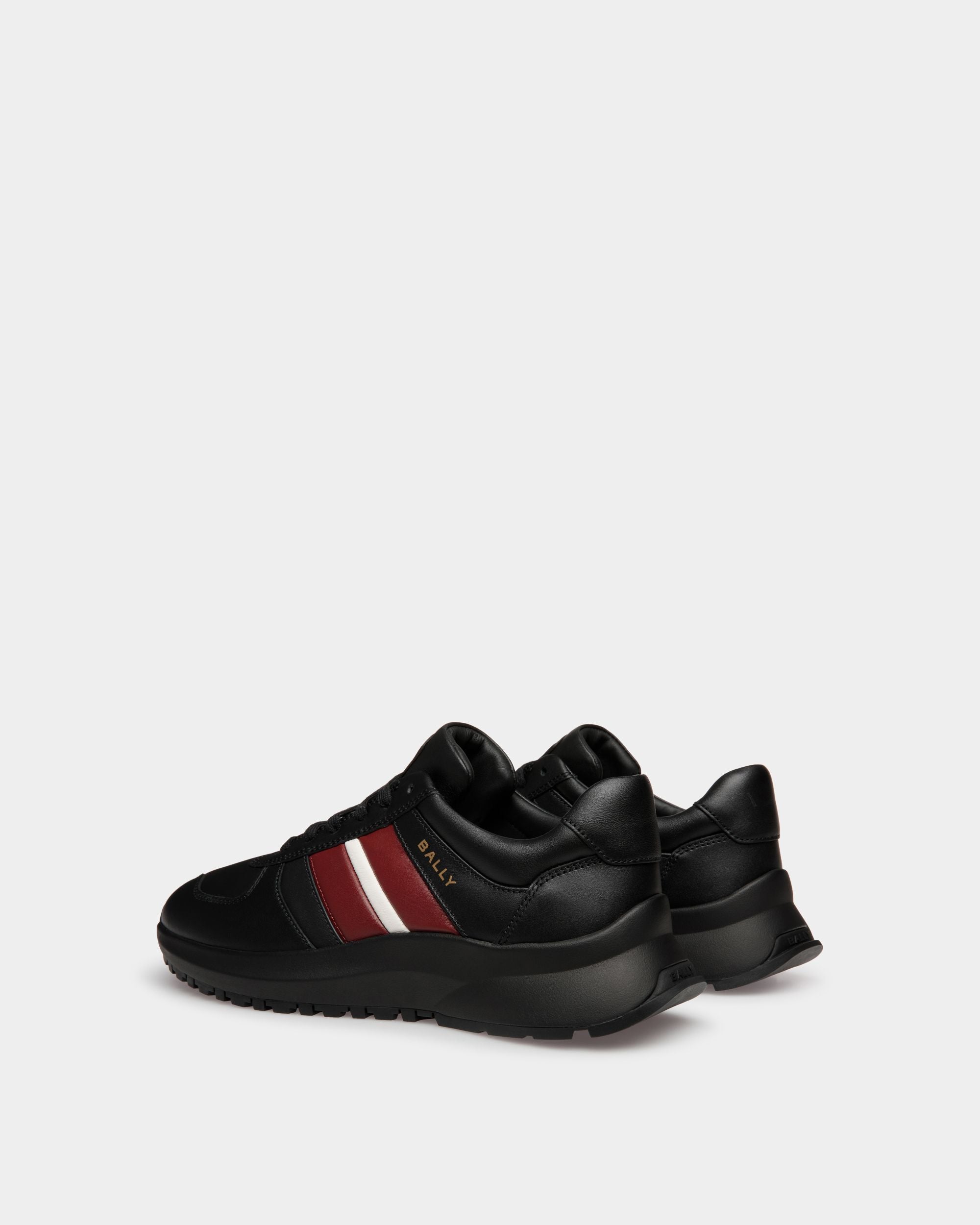 Sneaker Outline En Cuir Noir - Homme - Bally - 04