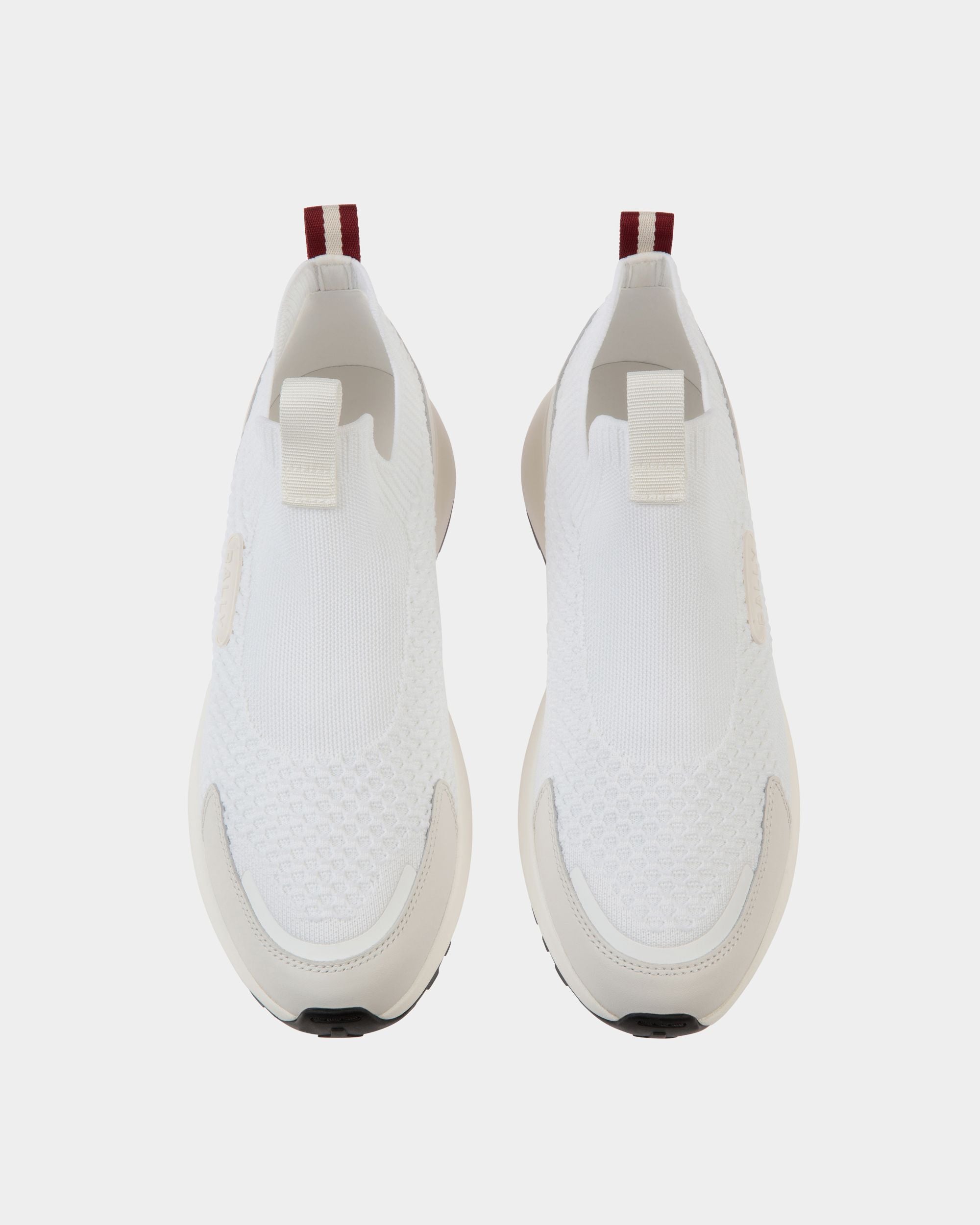 Sneaker Outline En Maille Blanche - Homme - Bally - 04