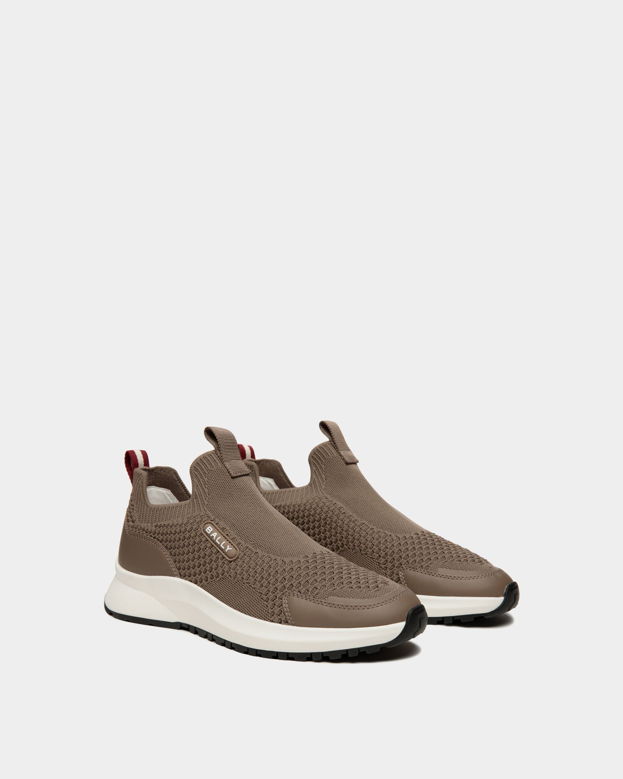 Sneaker Outline En Maille Taupe - Homme - Bally - 02