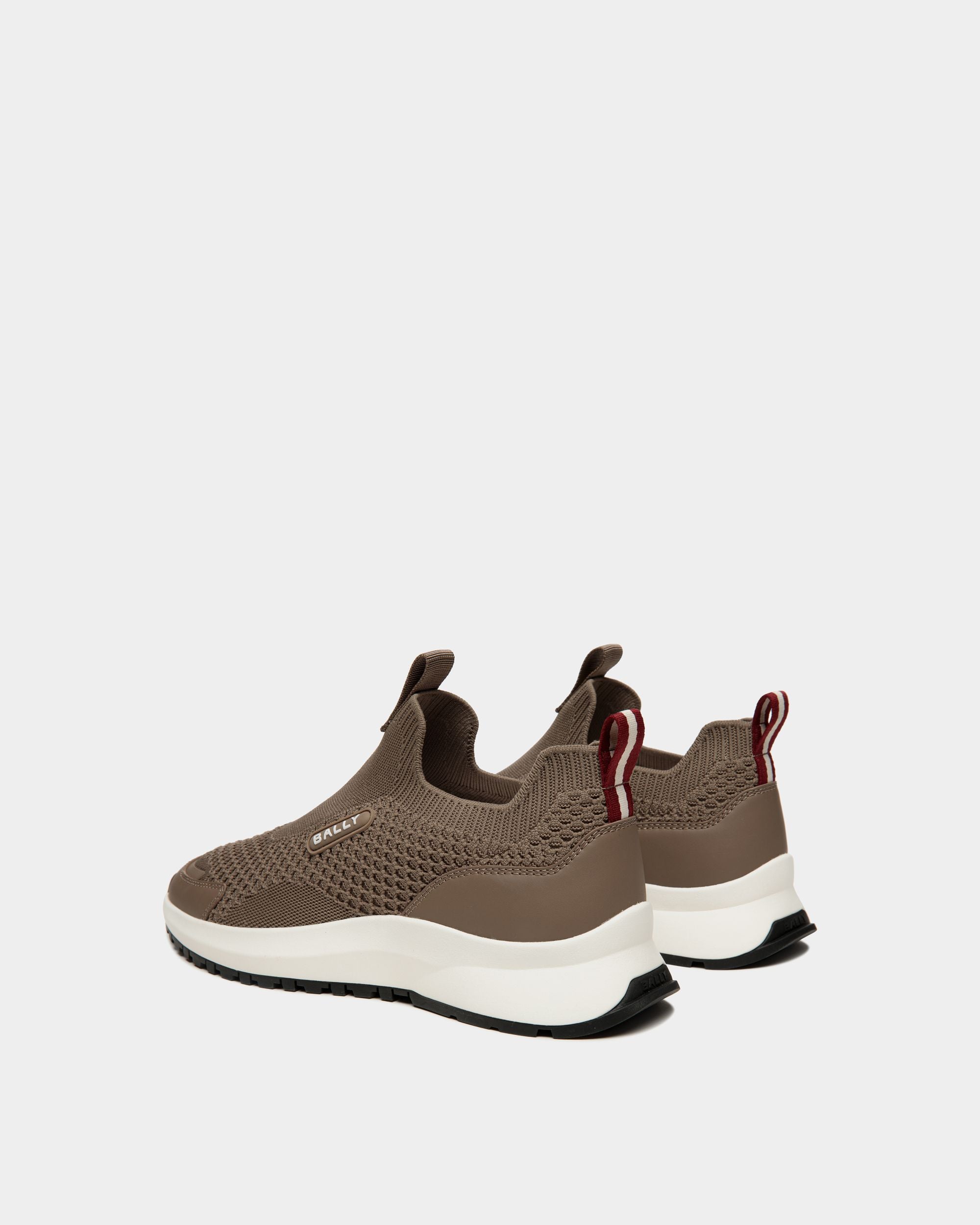 Sneaker Outline En Maille Taupe - Homme - Bally - 03
