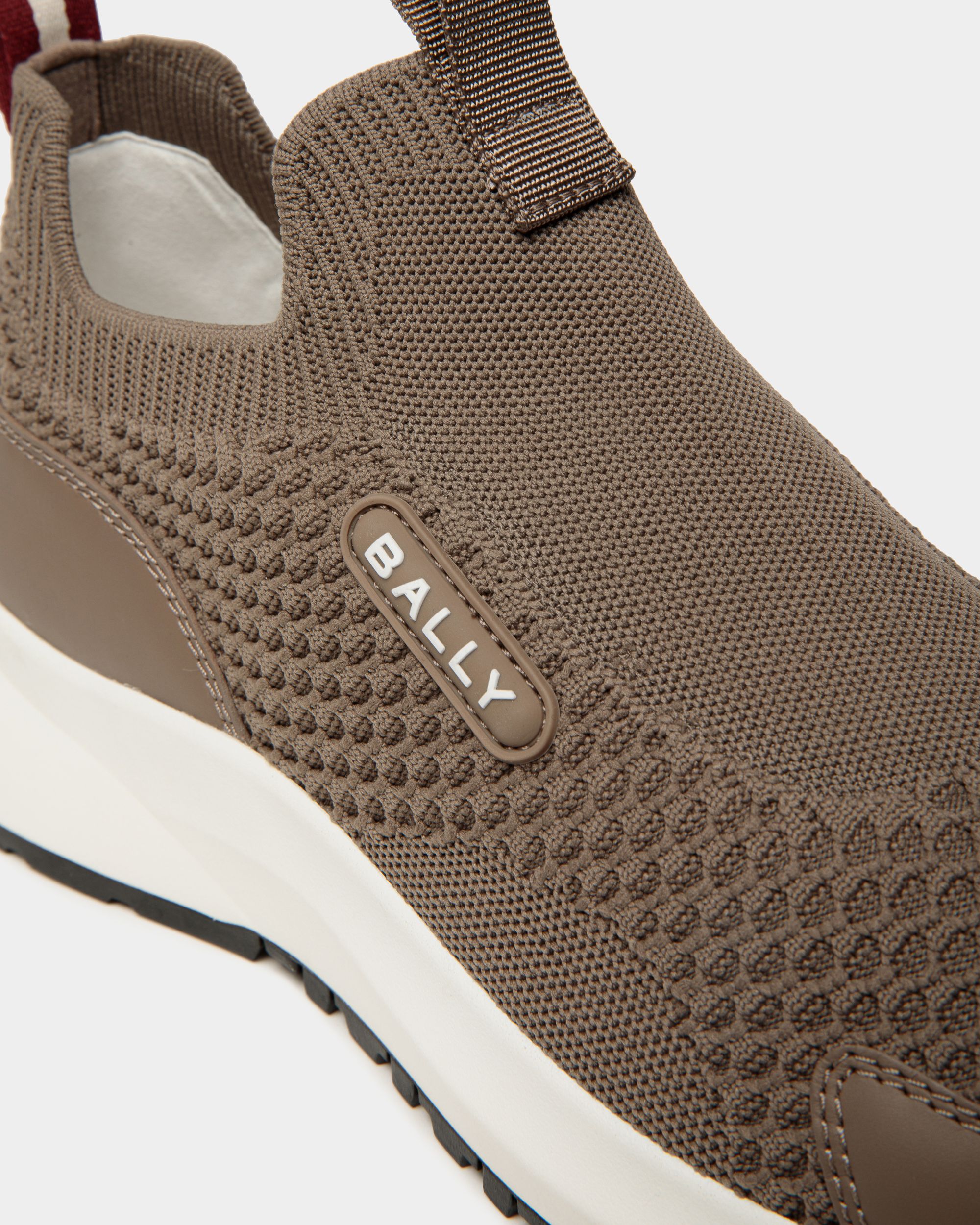 Sneaker Outline En Maille Taupe - Homme - Bally - 05