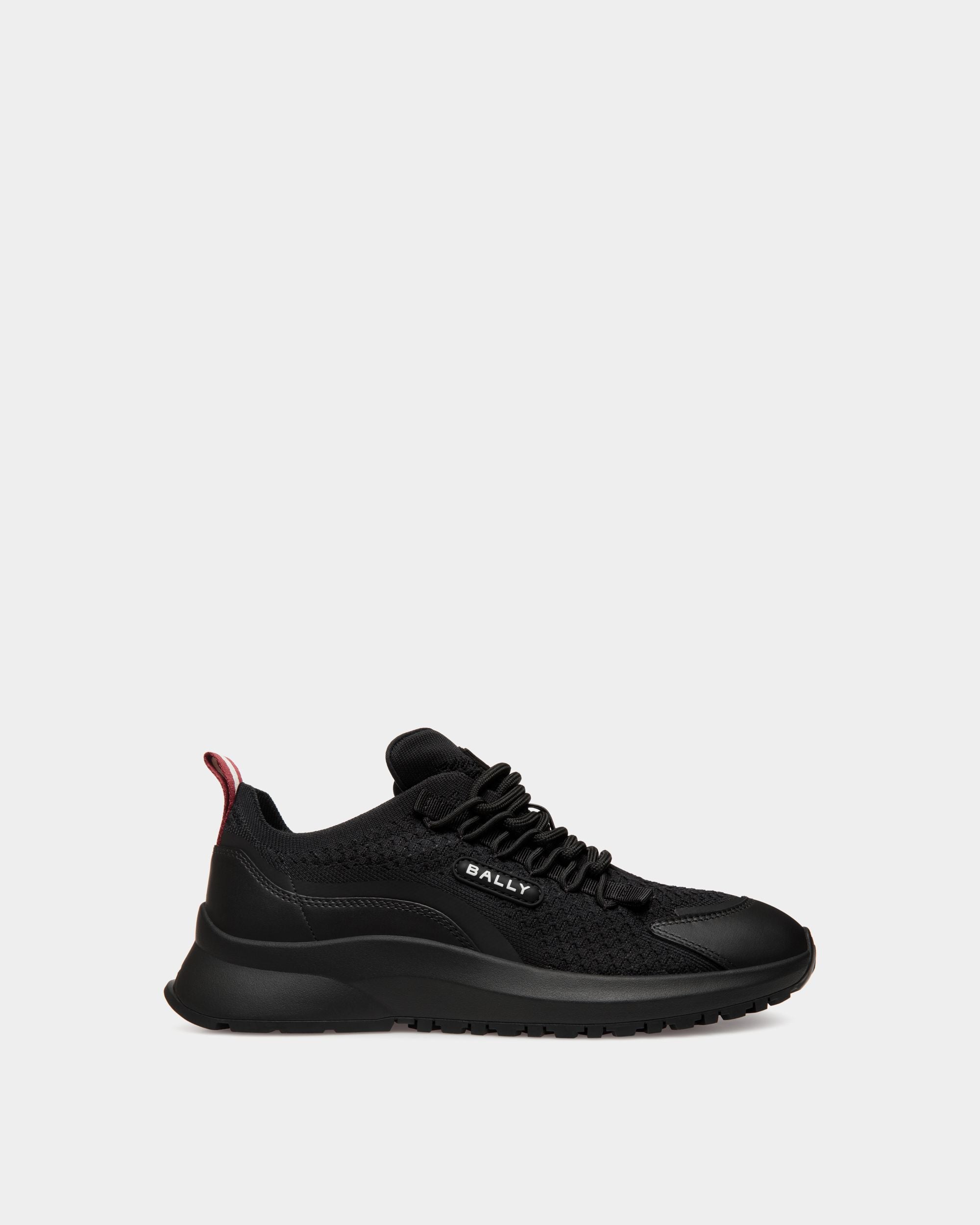 Sneaker Outline En Maille Noire - Homme - Bally - 01