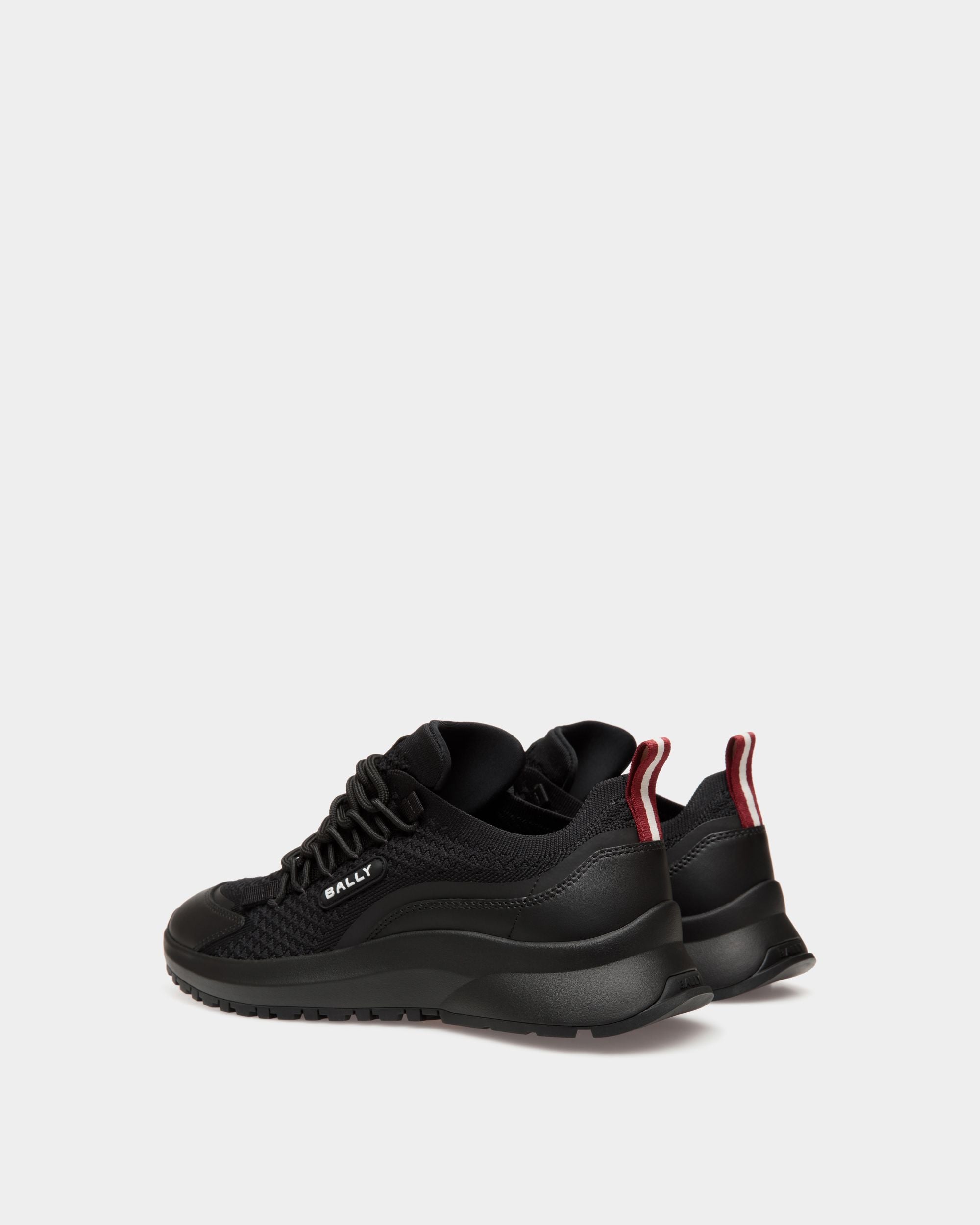 Sneaker Outline En Maille Noire - Homme - Bally - 03