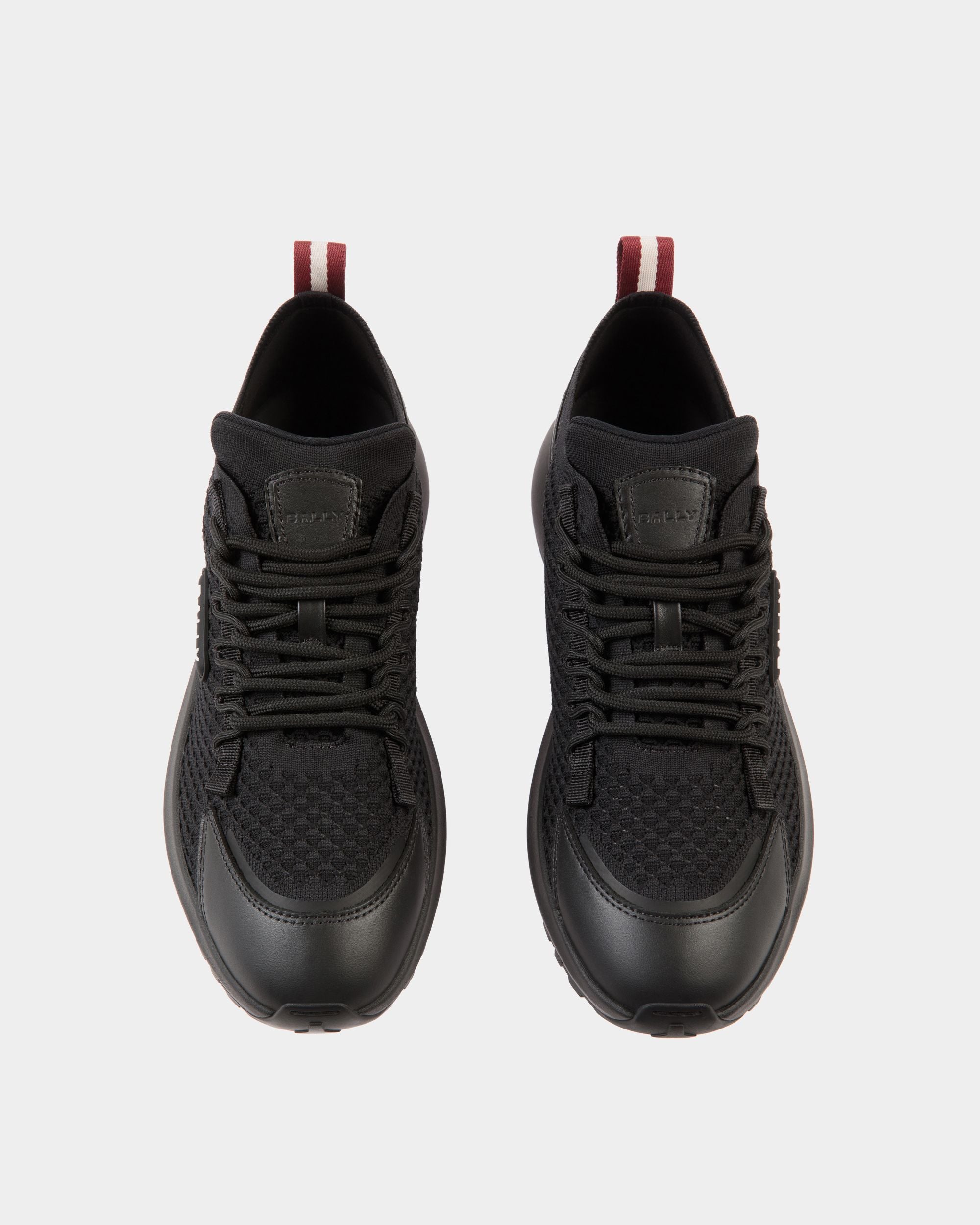 Sneaker Outline En Maille Noire - Homme - Bally - 04