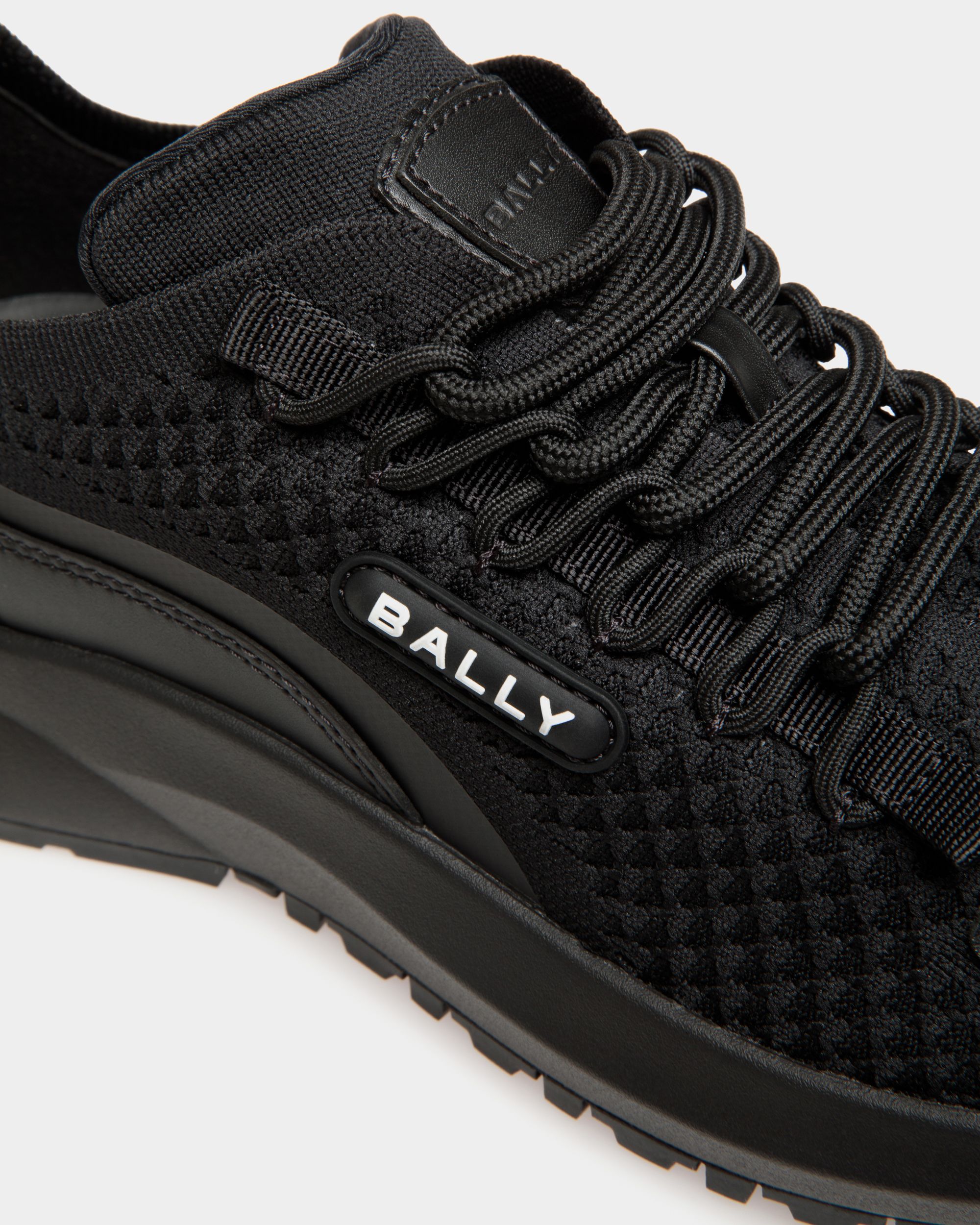 Sneaker Outline En Maille Noire - Homme - Bally - 05