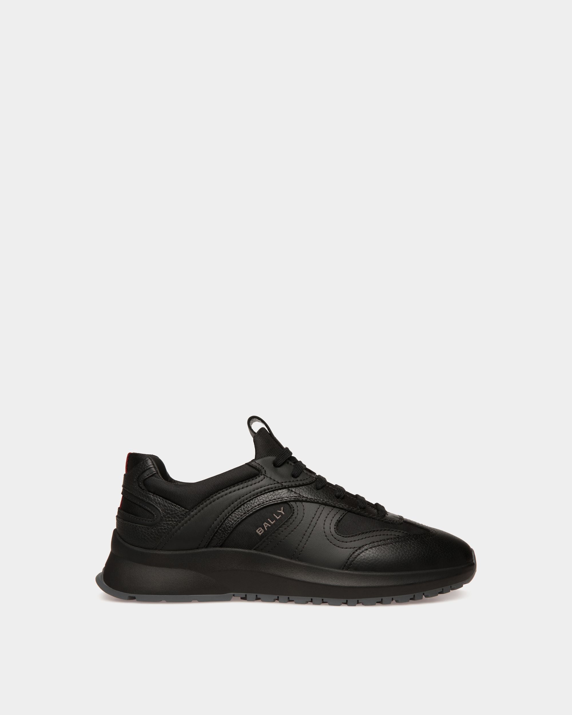 Sneaker Outline En Cuir Et Nylon Noirs - Homme - Bally - 01