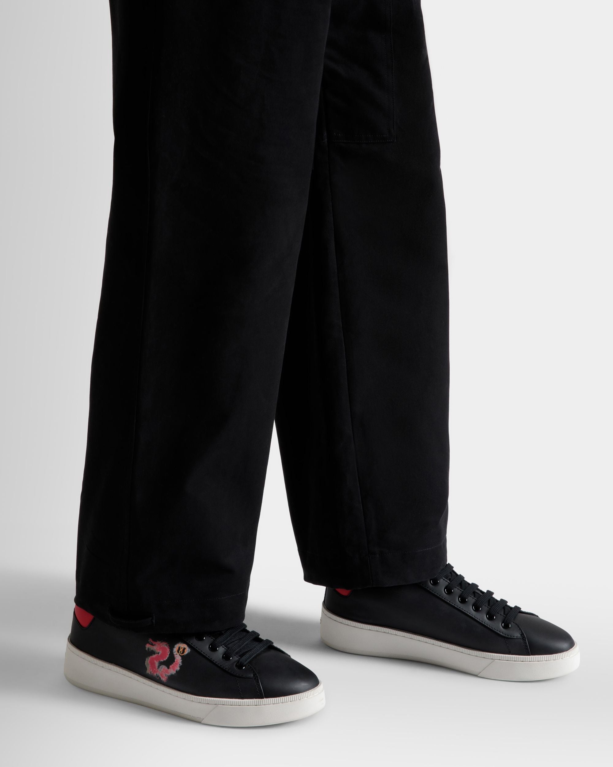 Sneaker Raise En Cuir Noir - Homme - Bally - 02