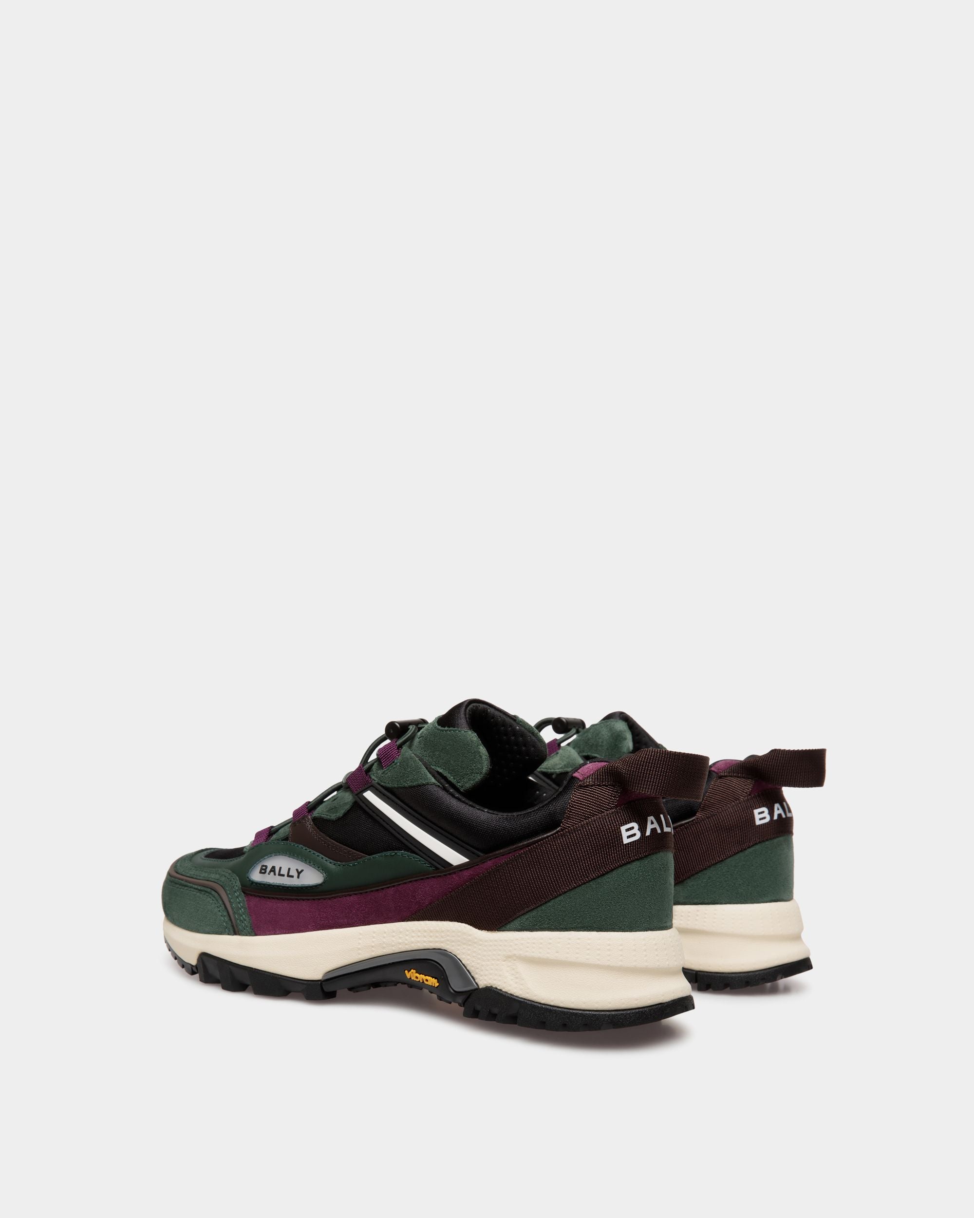 Sneaker Faster En Cuir Et Nylon Bottle Green - Homme - Bally - 03