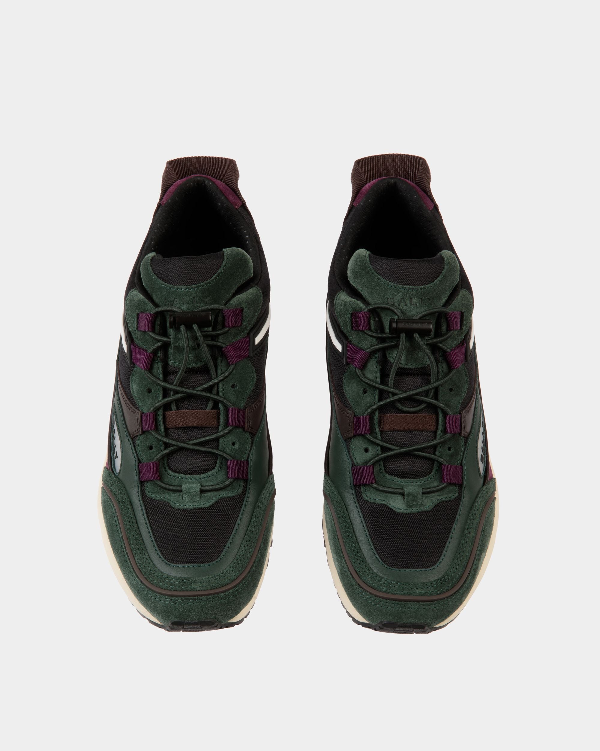 Sneaker Faster En Cuir Et Nylon Bottle Green - Homme - Bally - 04