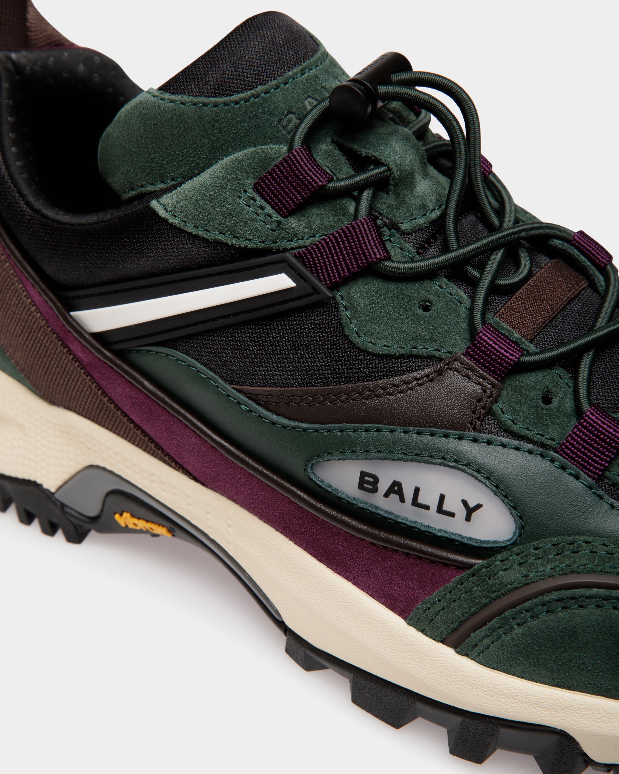 Sneaker Faster En Cuir Et Nylon Bottle Green - Homme - Bally - 05