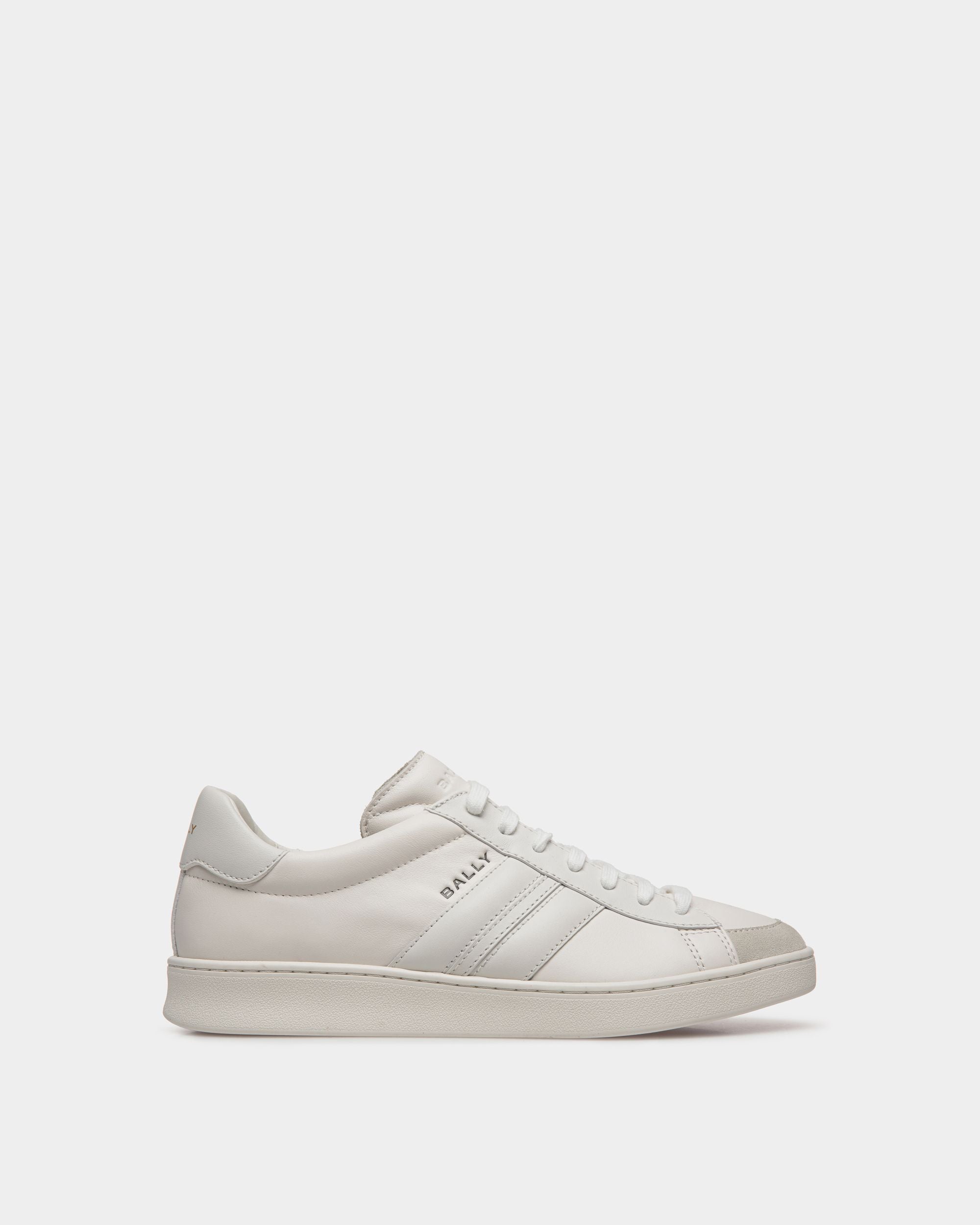 Sneaker Tennis En Cuir Blanc - Homme - Bally - 01