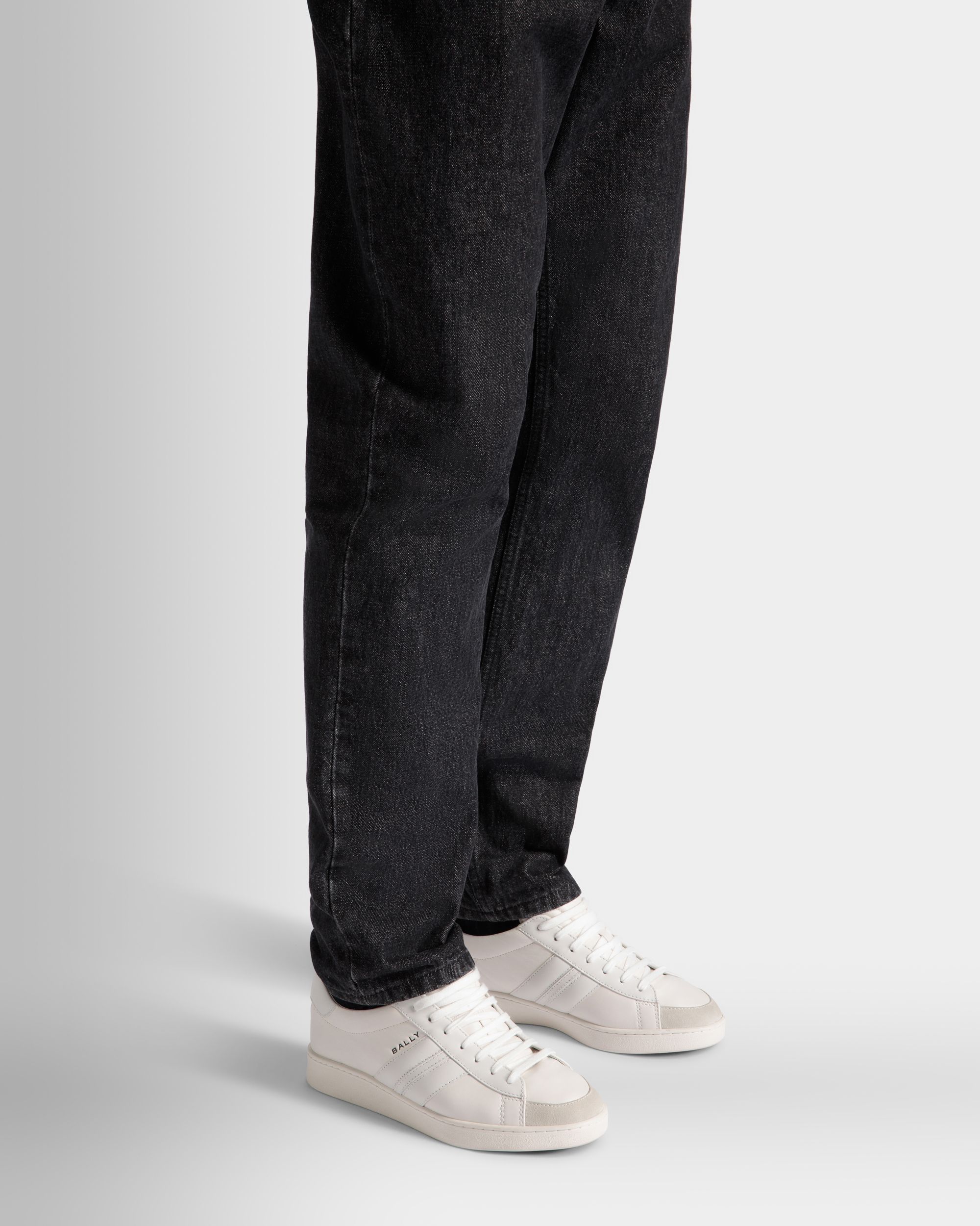 Sneaker Tennis En Cuir Blanc - Homme - Bally - 02