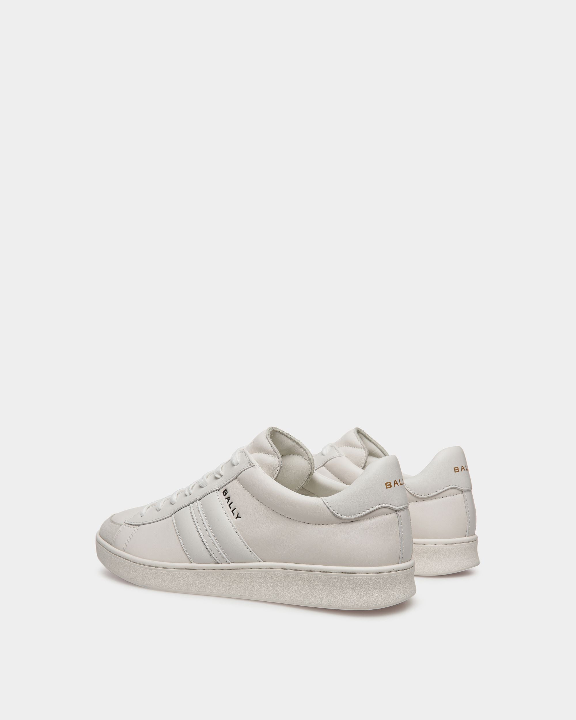 Sneaker Tennis En Cuir Blanc - Homme - Bally - 04