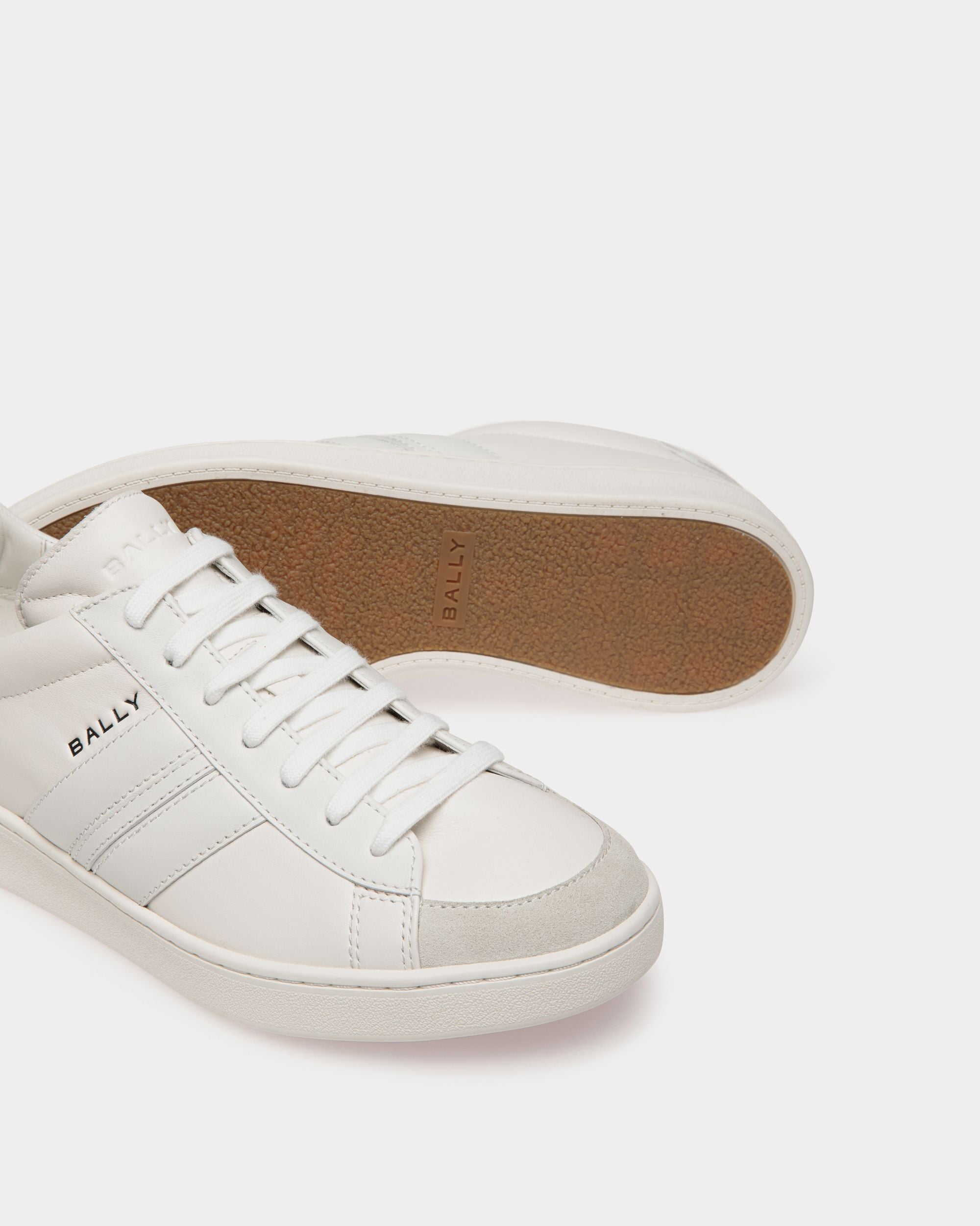 Sneaker Tennis En Cuir Blanc - Homme - Bally - 05