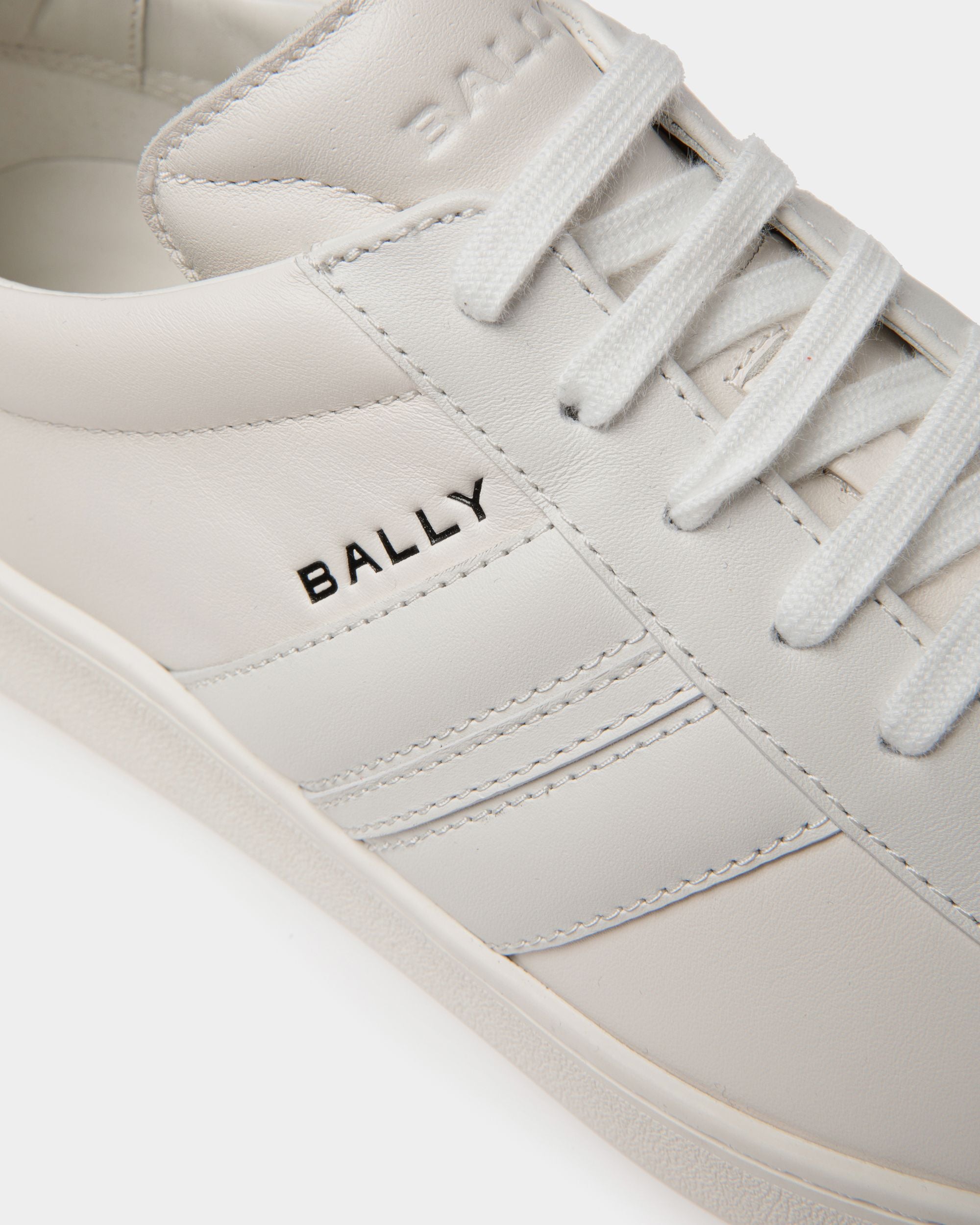 Sneaker Tennis En Cuir Blanc - Homme - Bally - 06