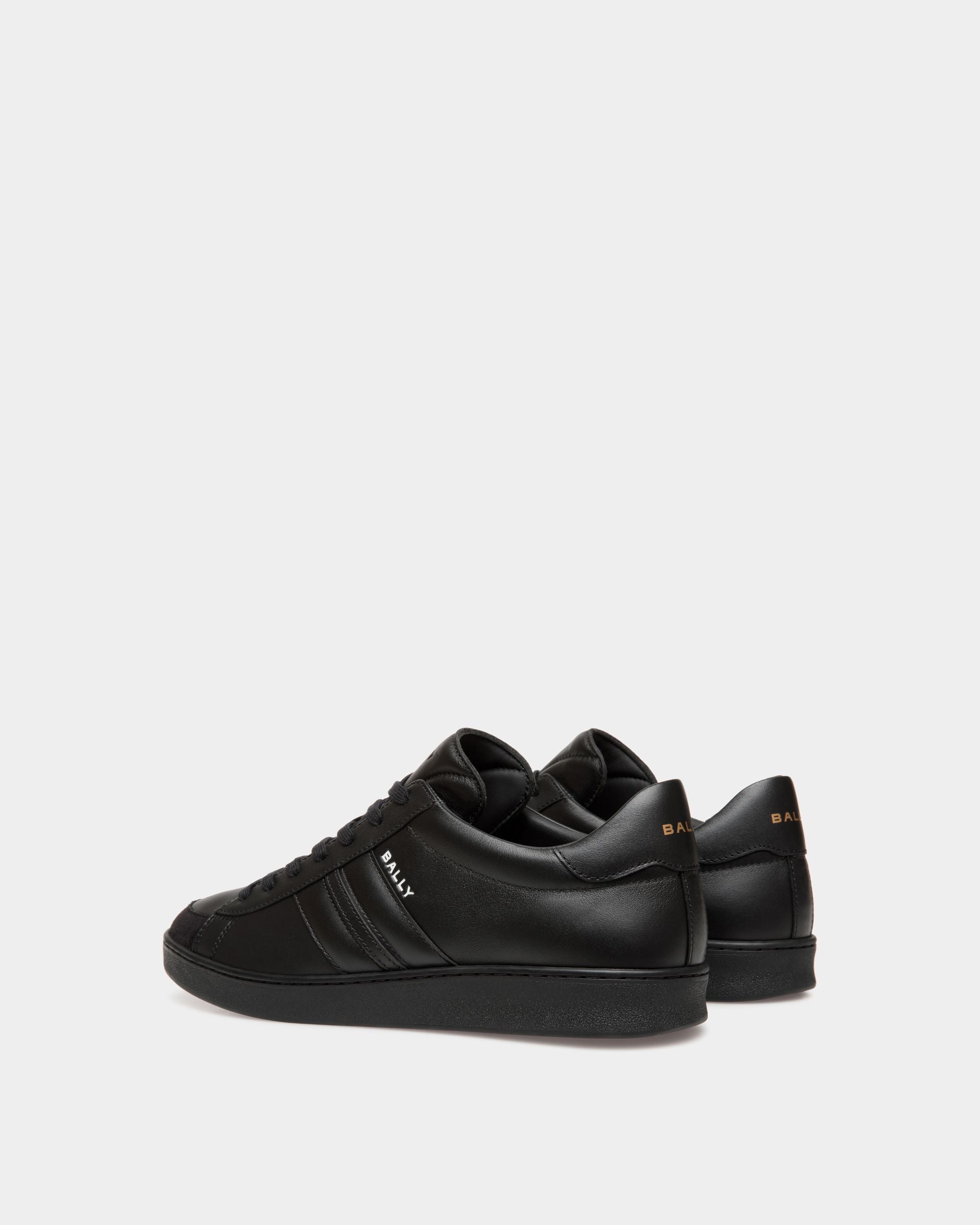 Sneaker Tennis En Cuir Noir - Homme - Bally - 04