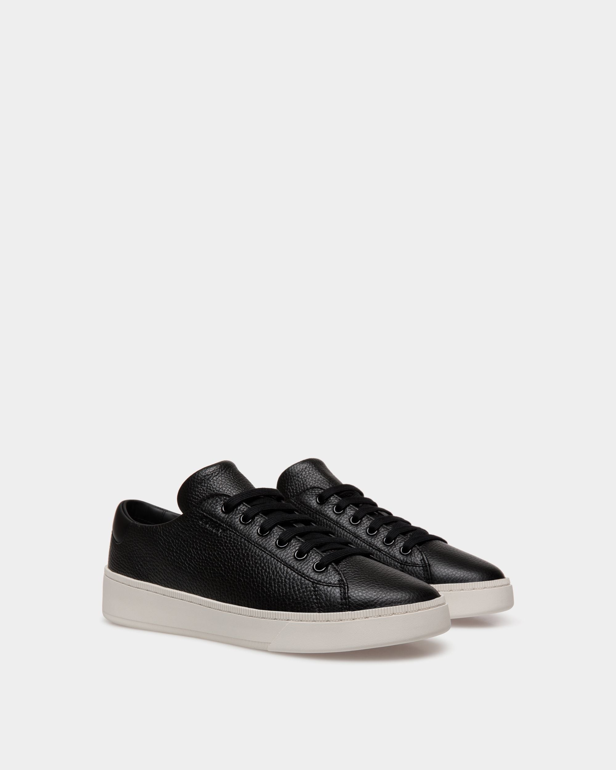 Sneaker Raise En Cuir Grainé Noir - Homme - Bally - 02