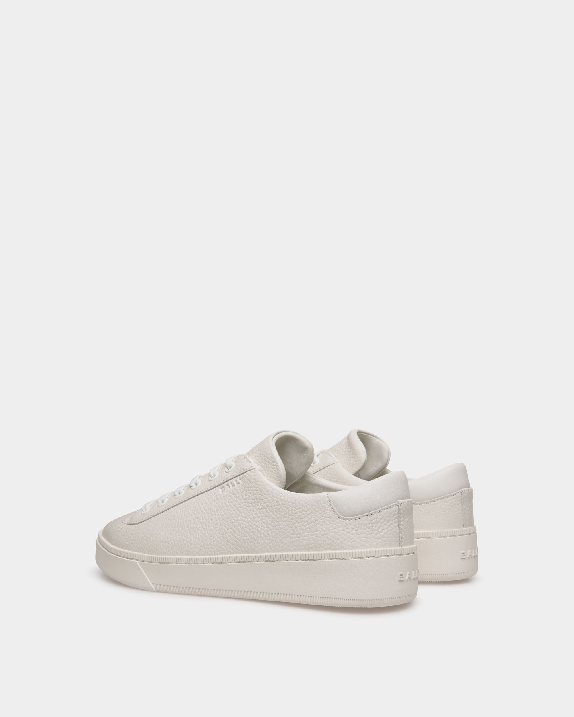 Sneaker Raise En Cuir Grainé Blanc - Homme - Bally - 04