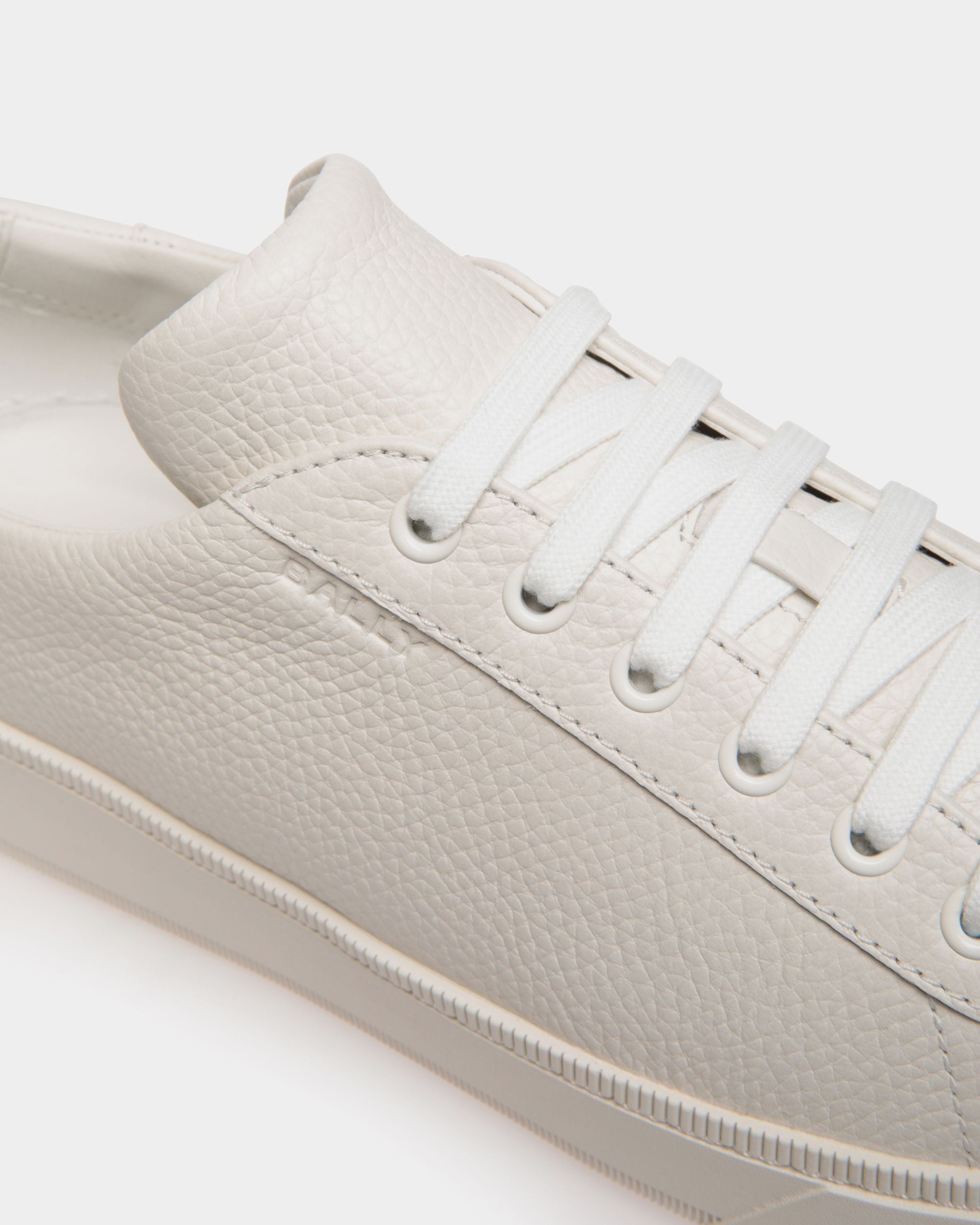 Sneaker Raise En Cuir Grainé Blanc - Homme - Bally - 06