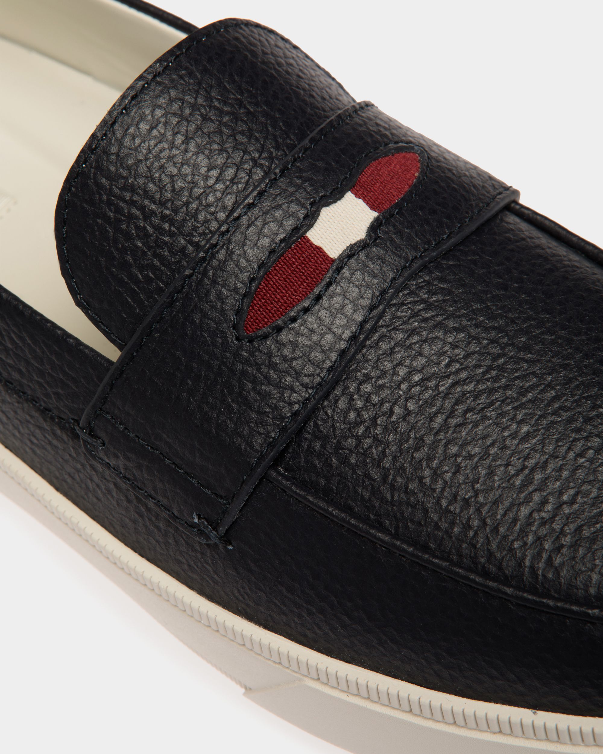 Sneaker Raise En Cuir Grainé Navy Blue - Homme - Bally - 05