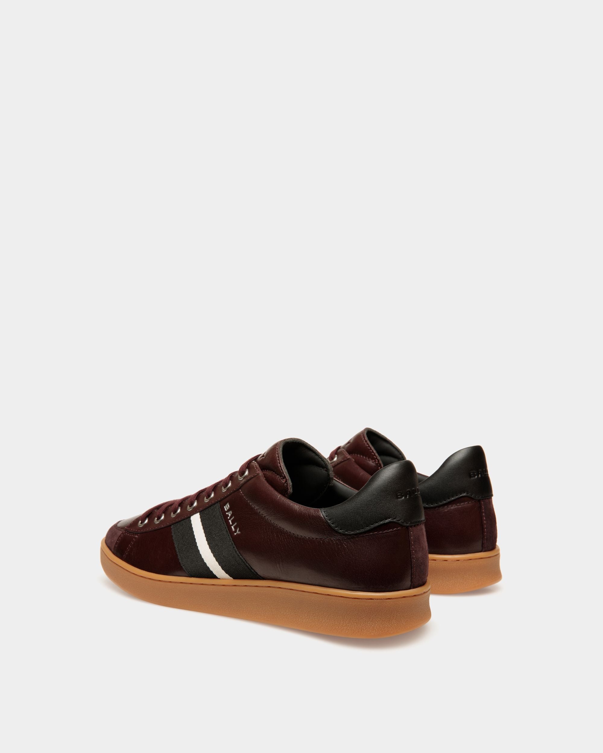 Sneaker Tennis En Cuir Deep Burgundy - Homme - Bally - 03