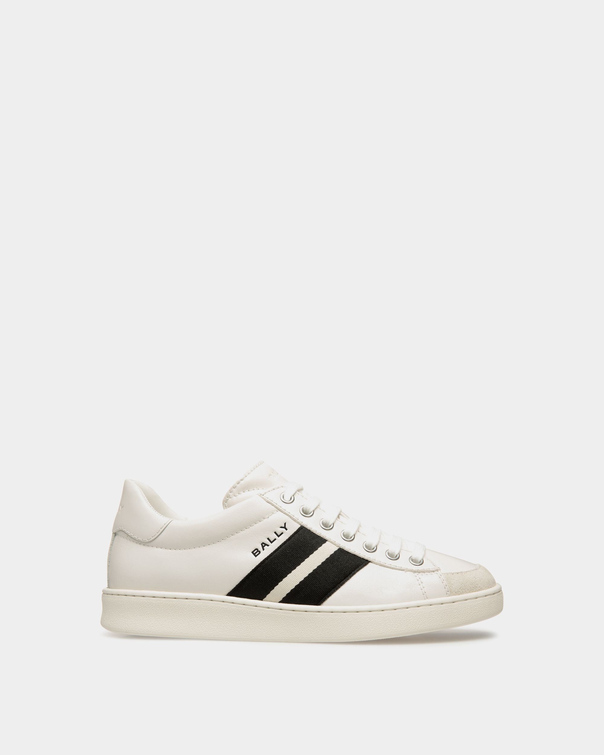 Sneaker Tennis En Cuir Blanc - Homme - Bally - 01
