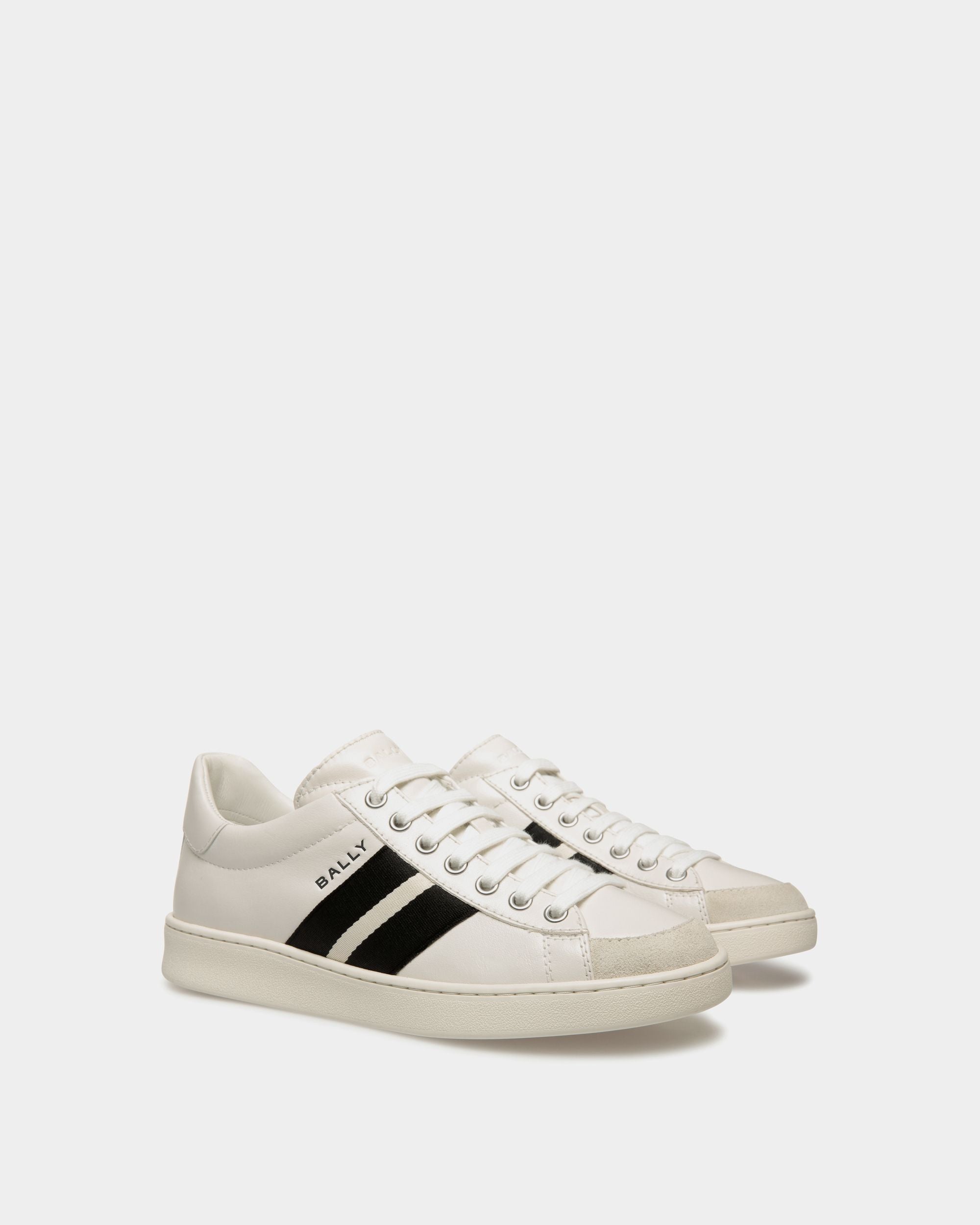Sneaker Tennis En Cuir Blanc - Homme - Bally - 02
