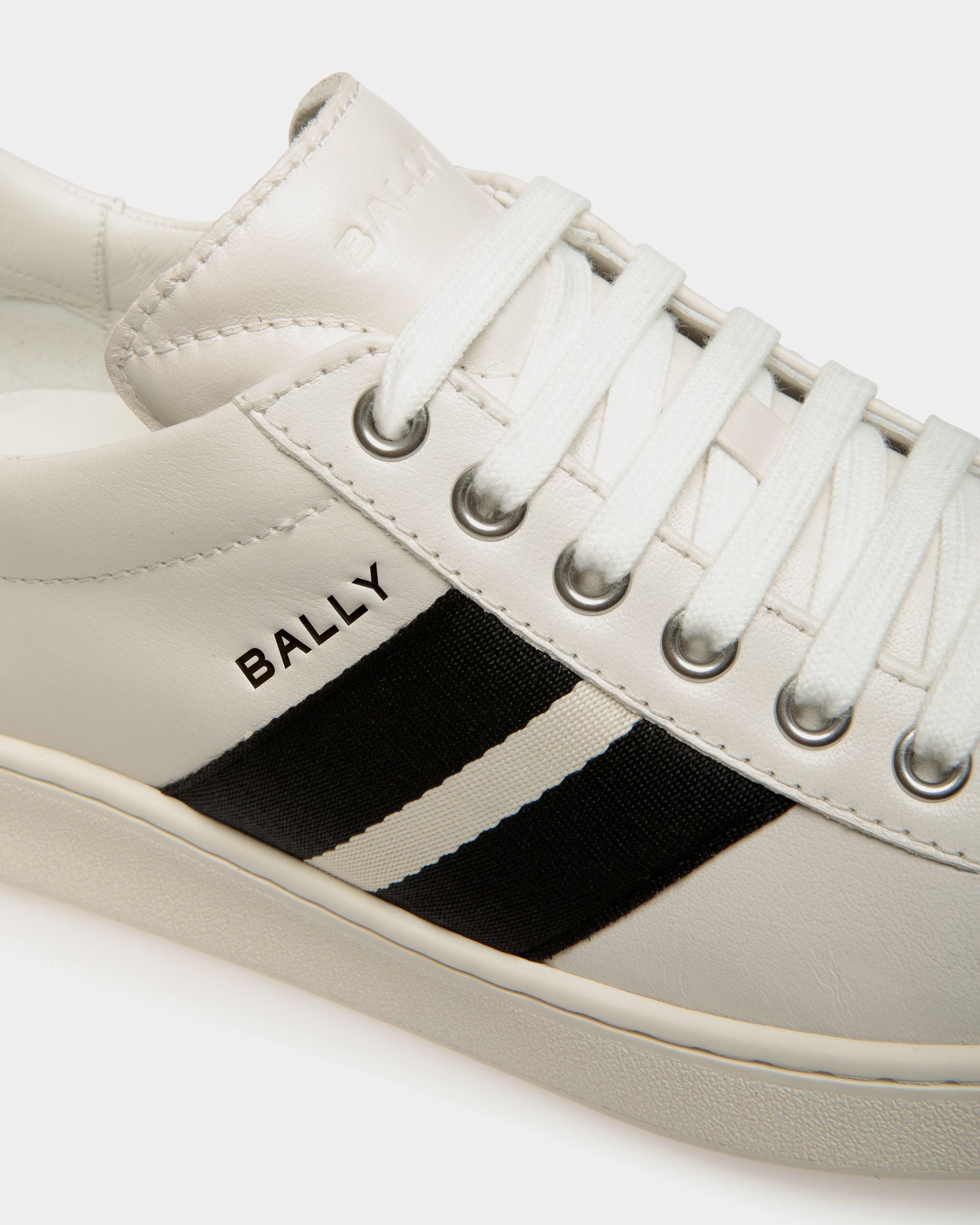 Sneaker Tennis En Cuir Blanc - Homme - Bally - 05