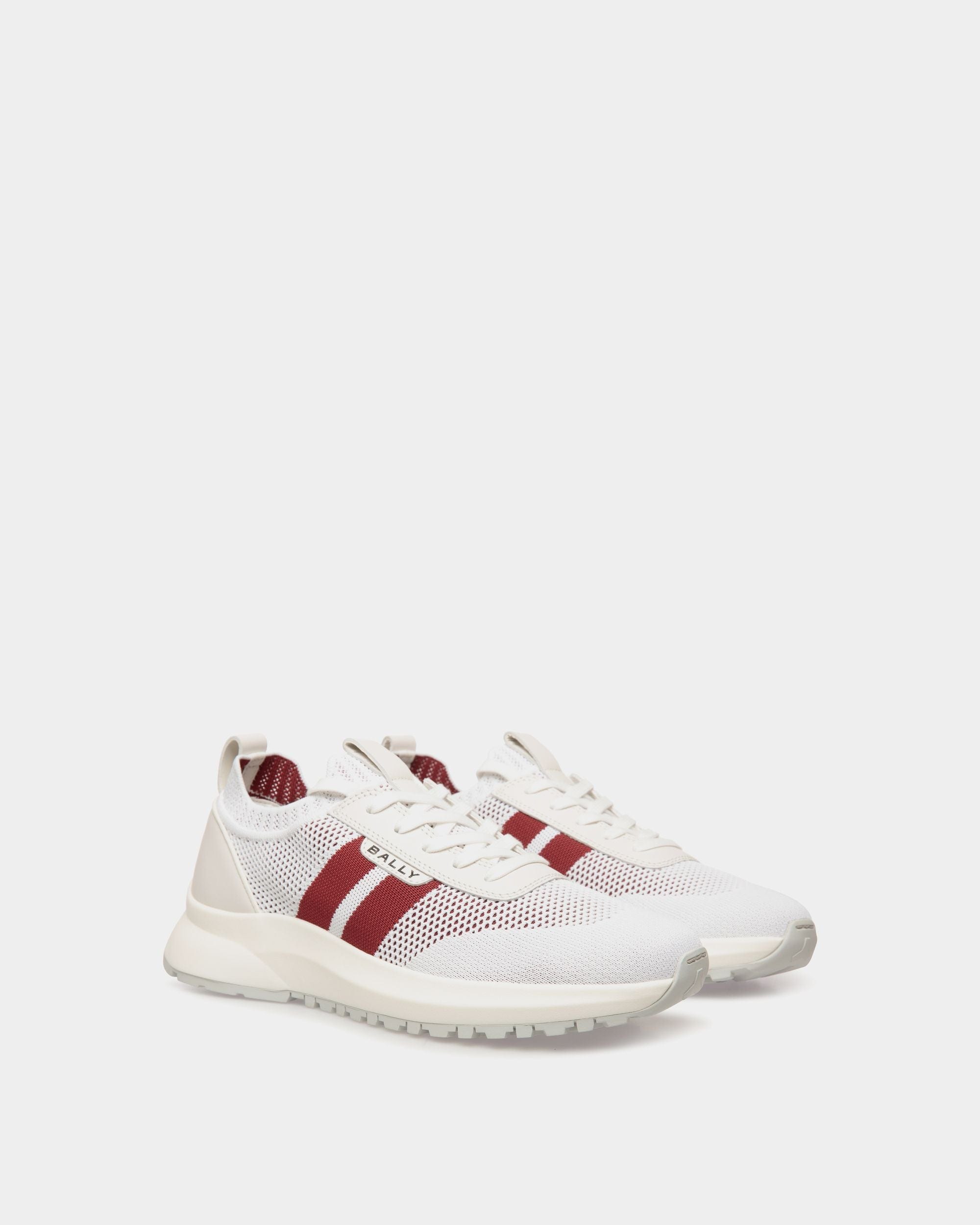 Sneaker Outline En Maille Blanche - Homme - Bally - 03