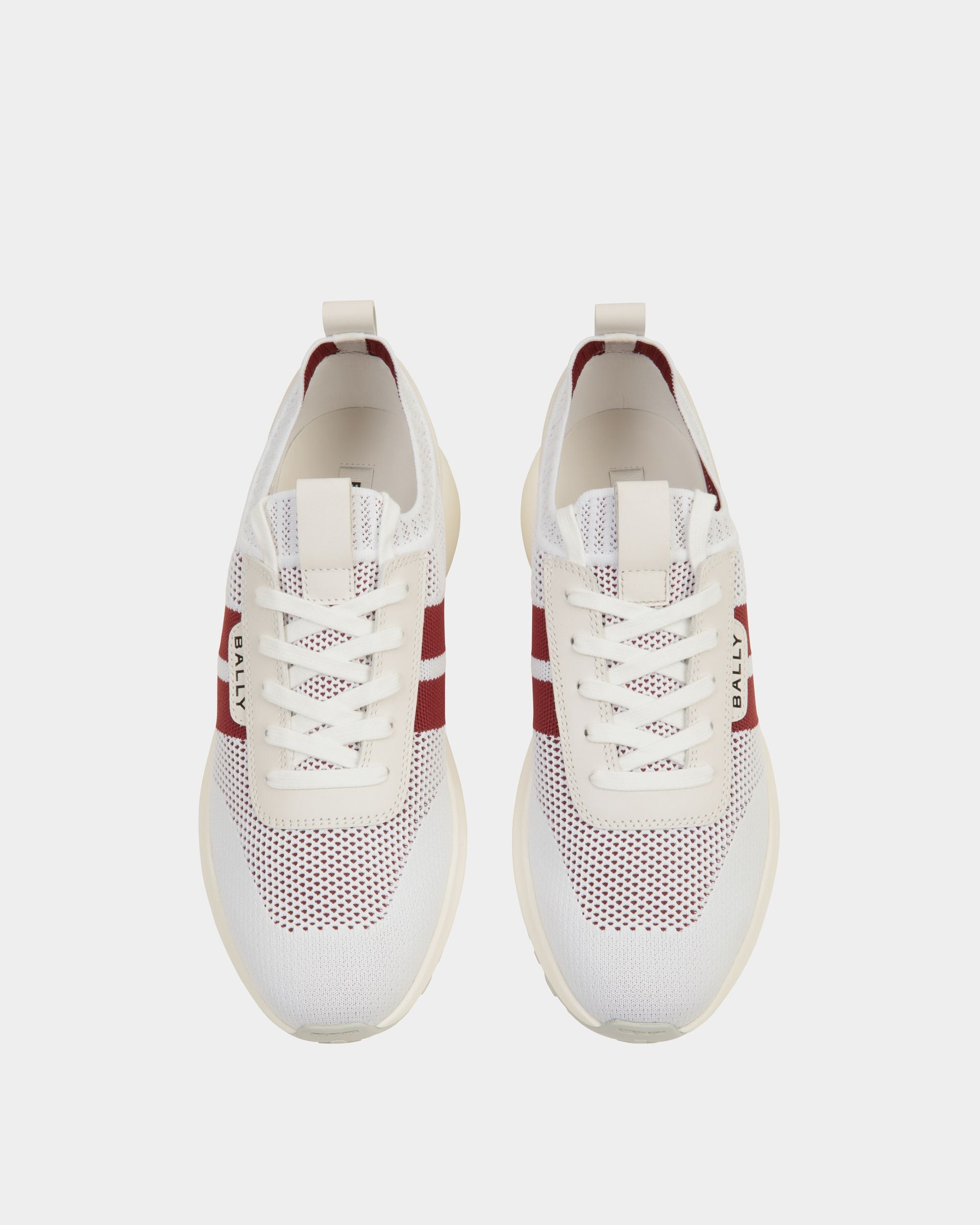 Sneaker Outline En Maille Blanche - Homme - Bally - 05