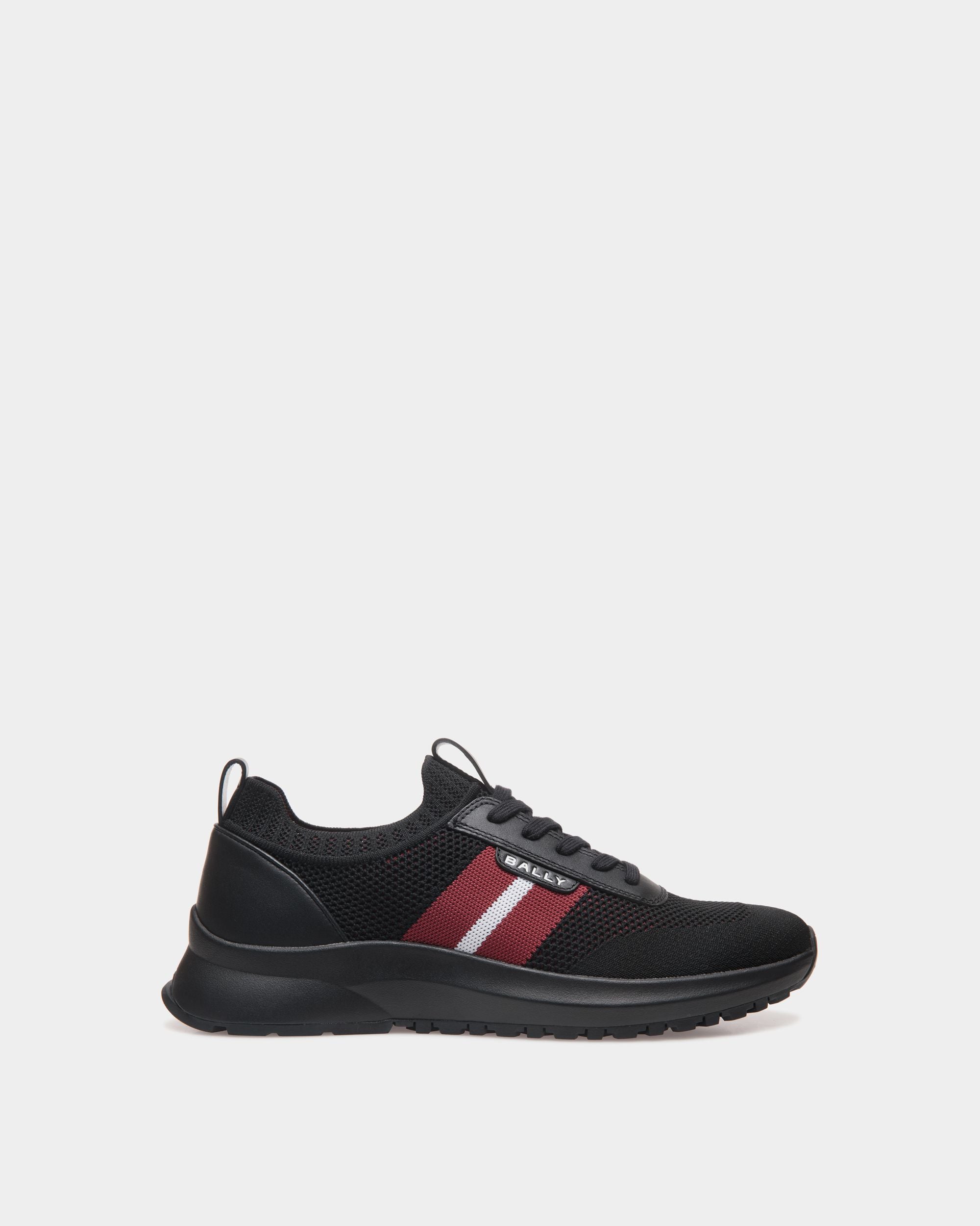 Sneaker Outline En Maille Noire - Homme - Bally - 01