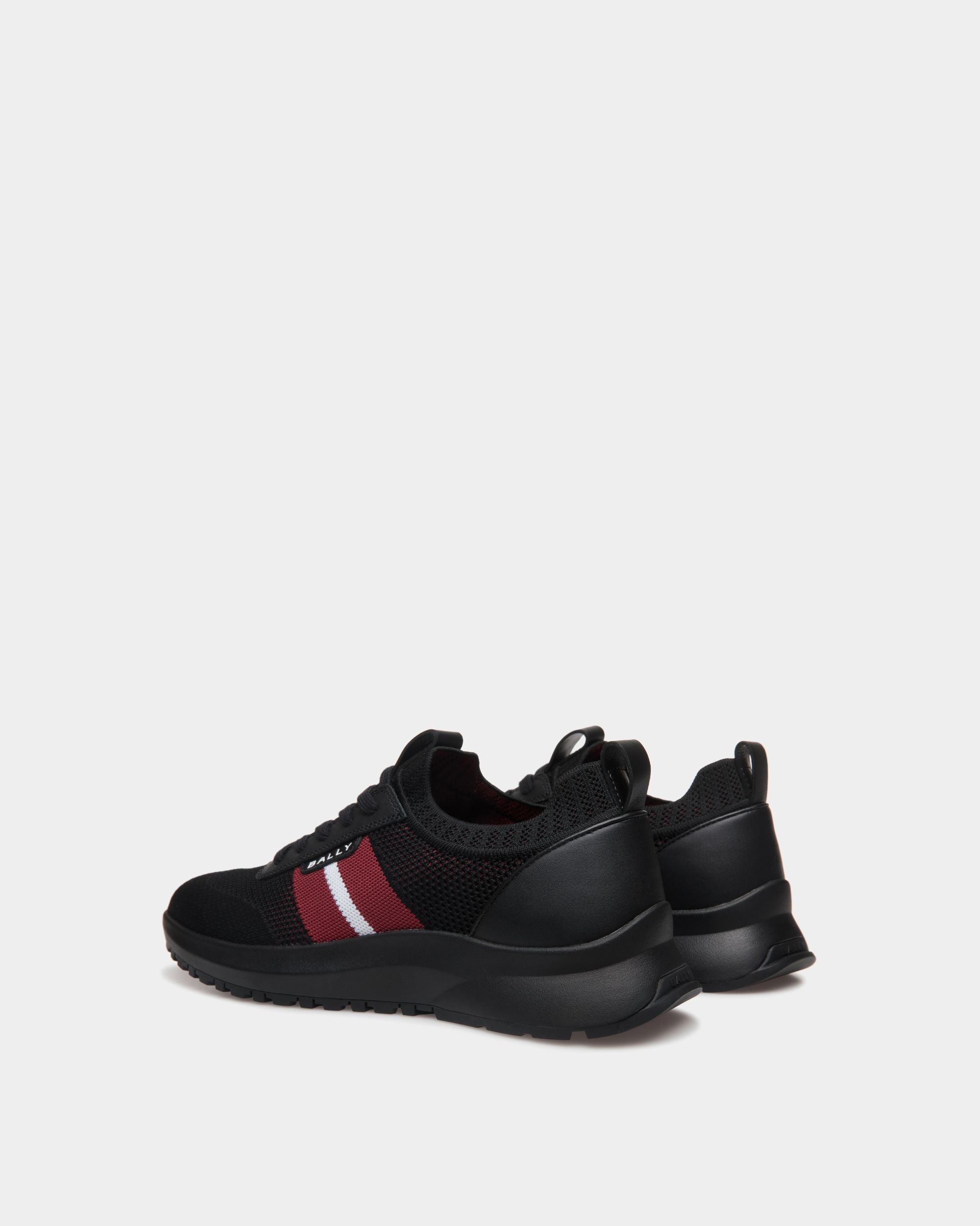 Sneaker Outline En Maille Noire - Homme - Bally - 03
