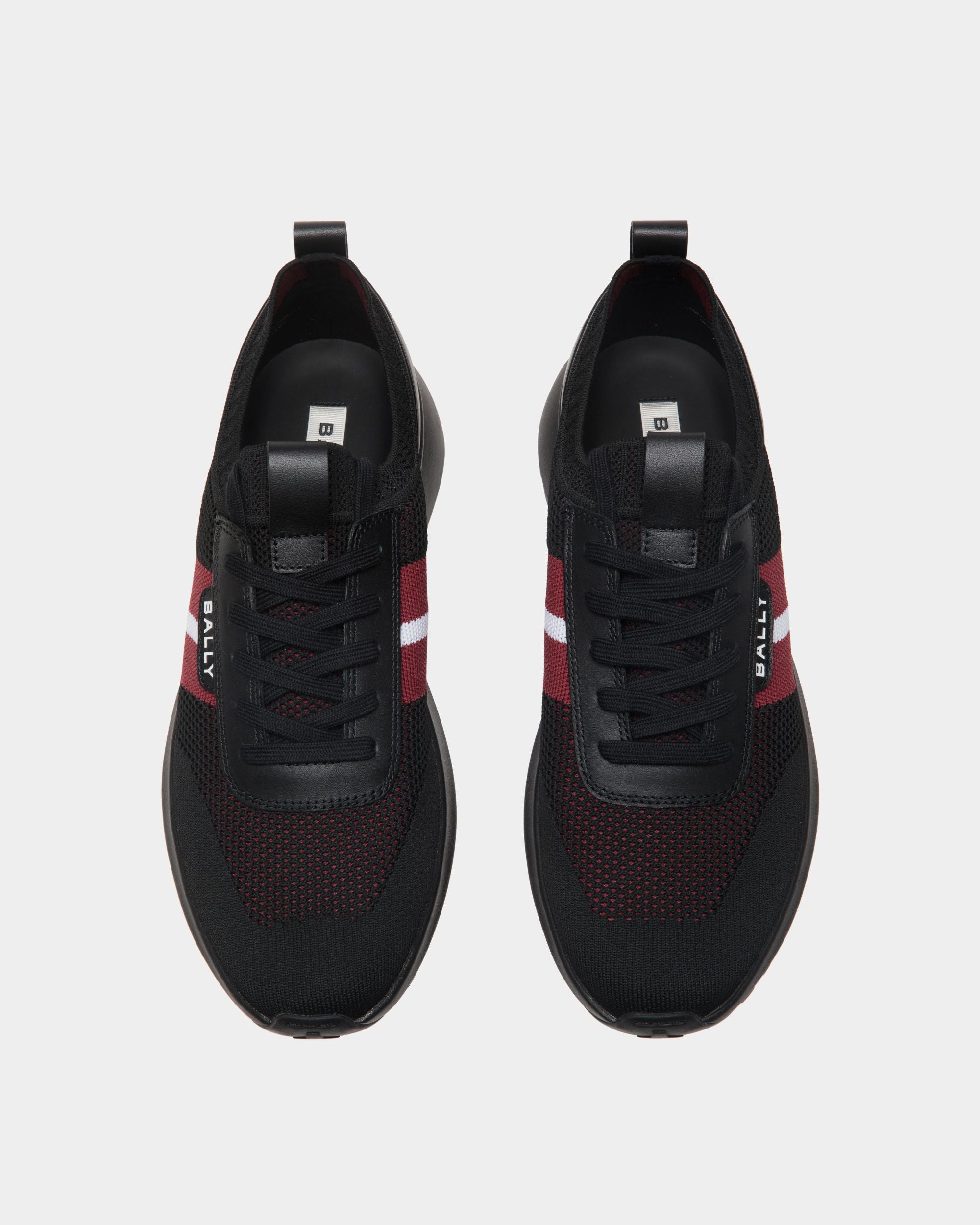 Sneaker Outline En Maille Noire - Homme - Bally - 04