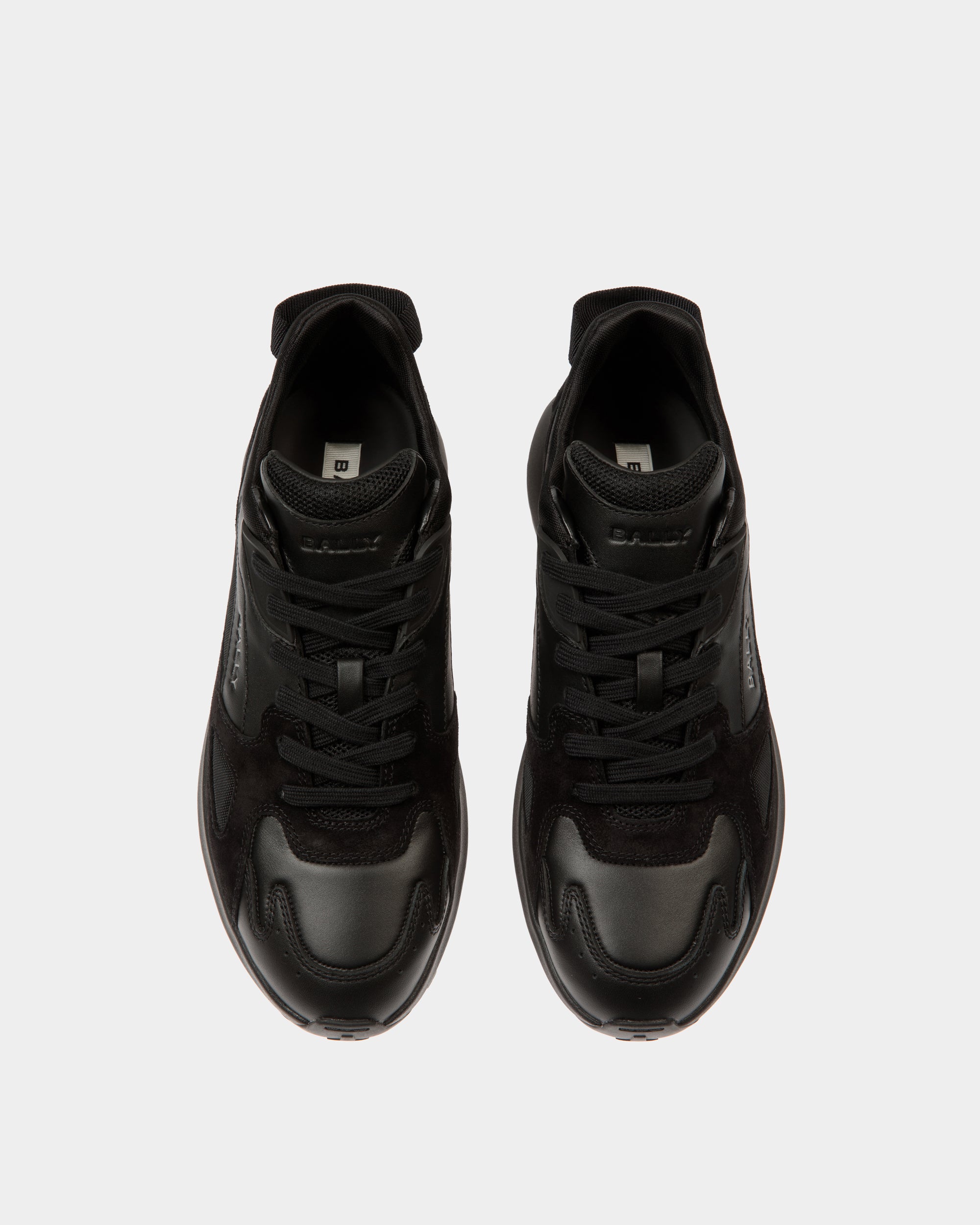 Sneaker Outline En Cuir Et Nylon Noirs - Homme - Bally - 05