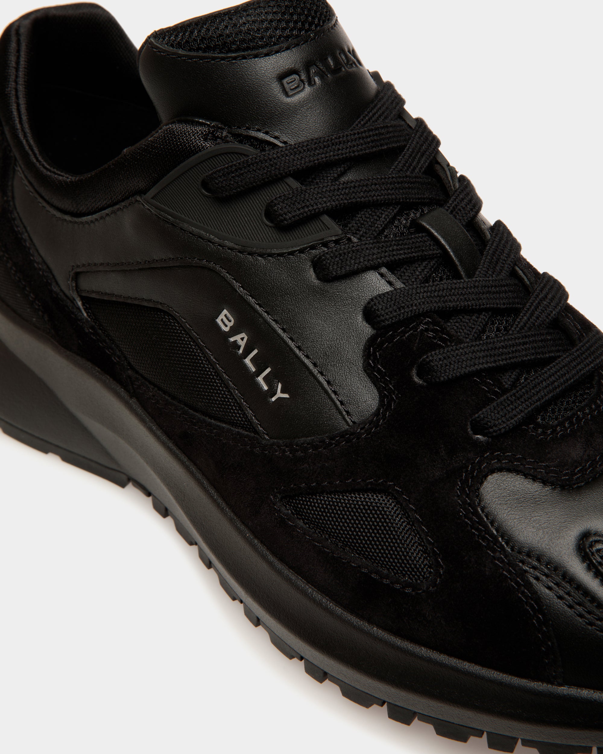 Sneaker Outline En Cuir Et Nylon Noirs - Homme - Bally - 06
