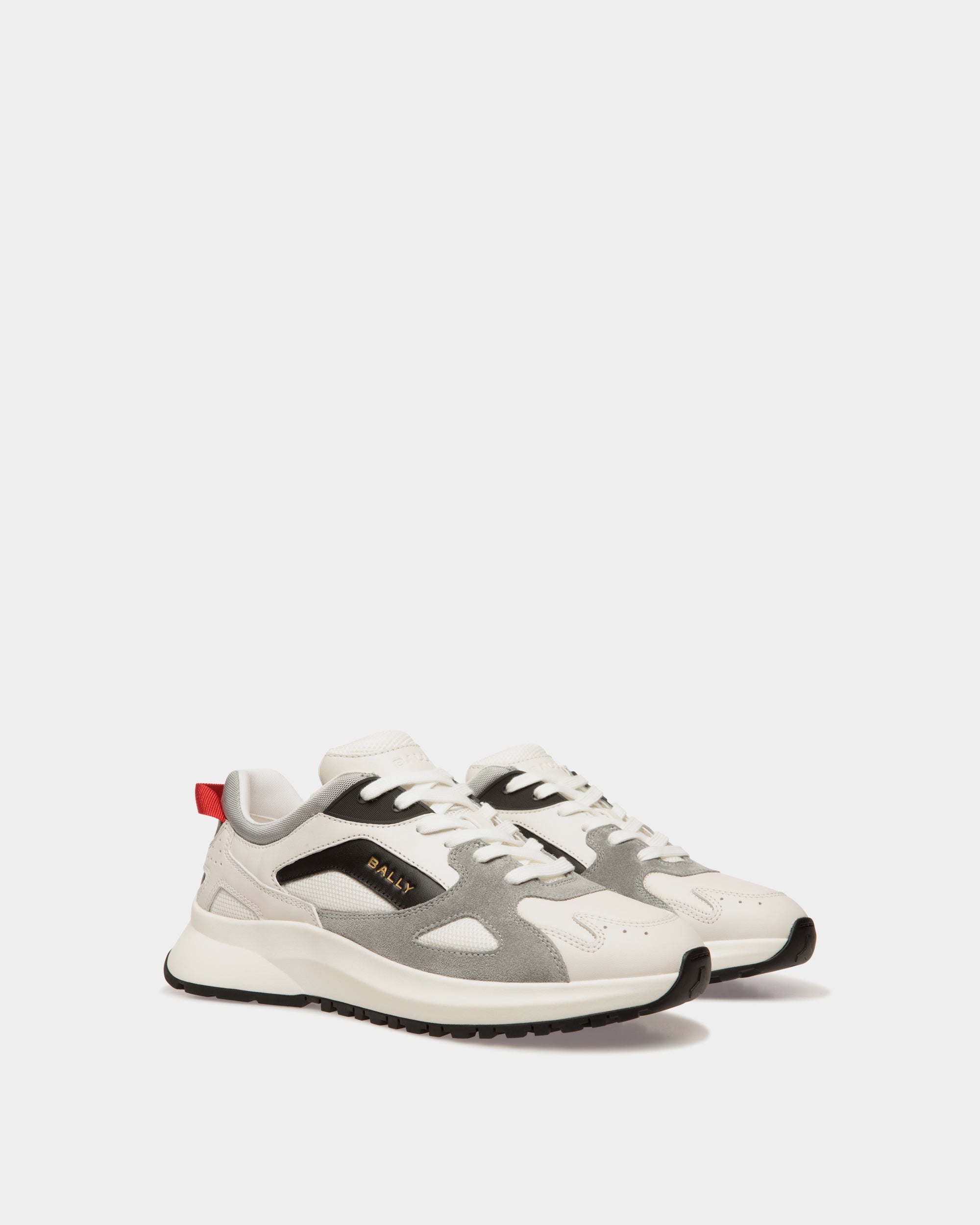 Sneaker Outline En Cuir Et Nylon Multicolores - Homme - Bally - 02