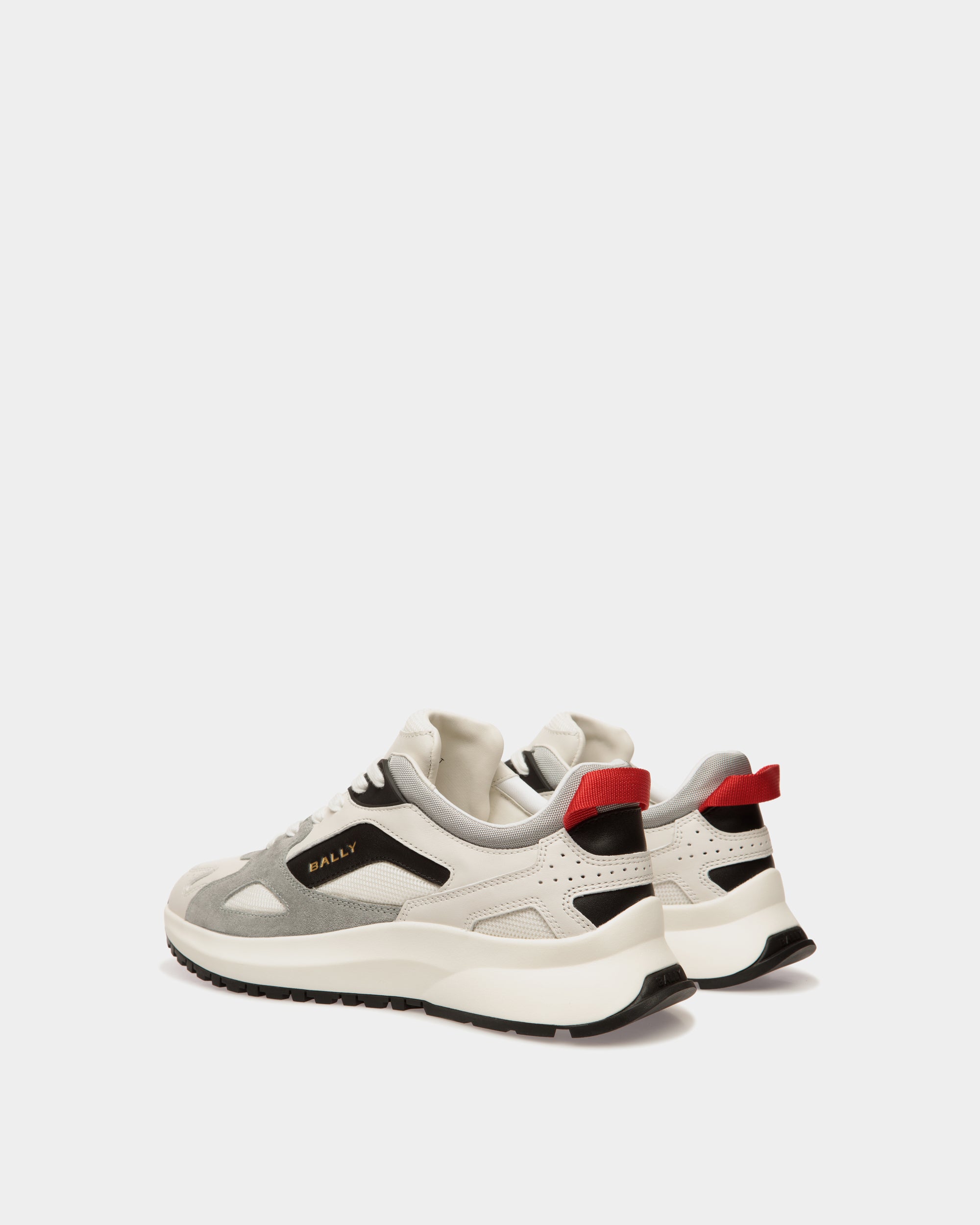 Sneaker Outline En Cuir Et Nylon Multicolores - Homme - Bally - 03