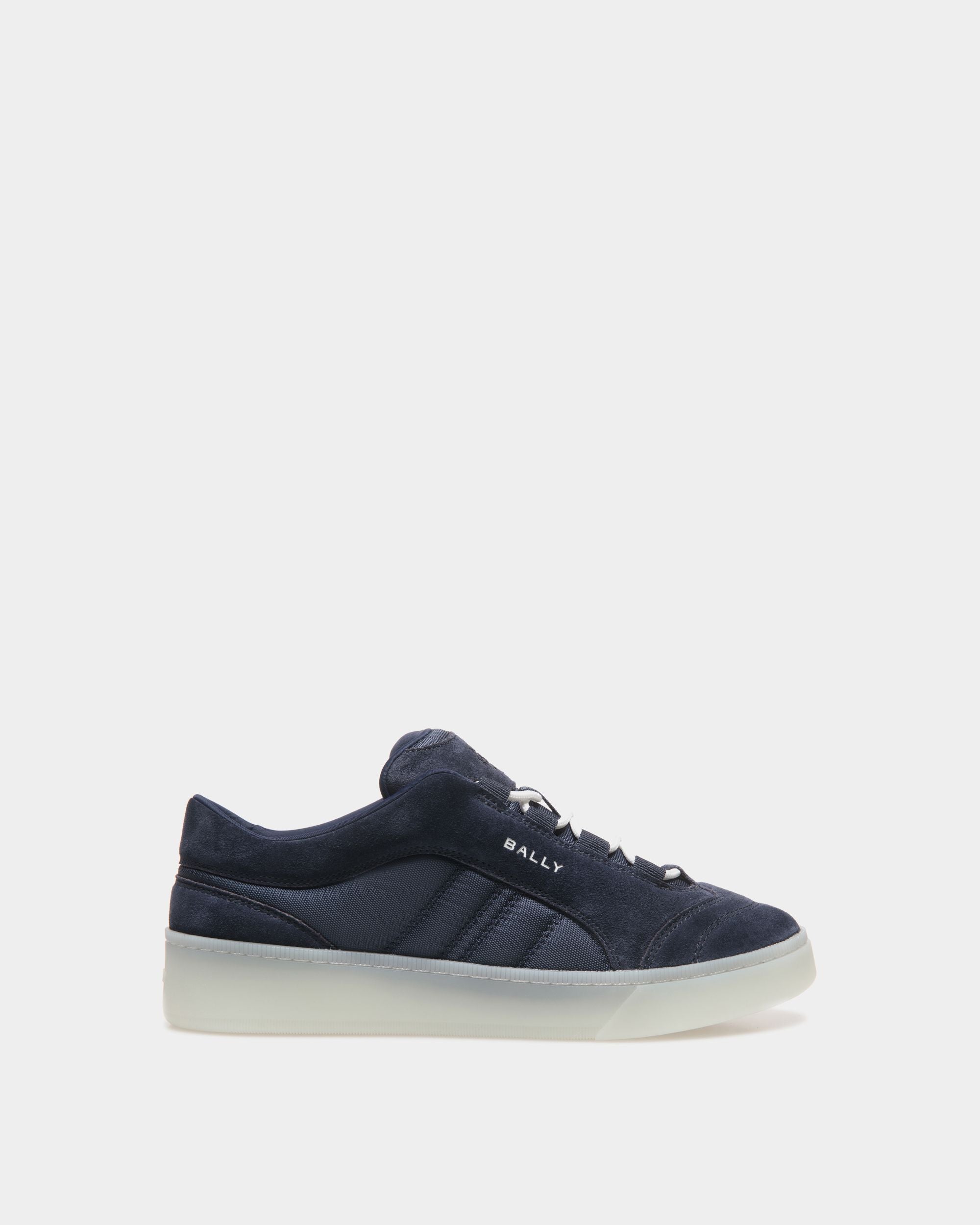 Sneaker Raise En Daim Et Nylon Navy Blue - Homme - Bally - 01