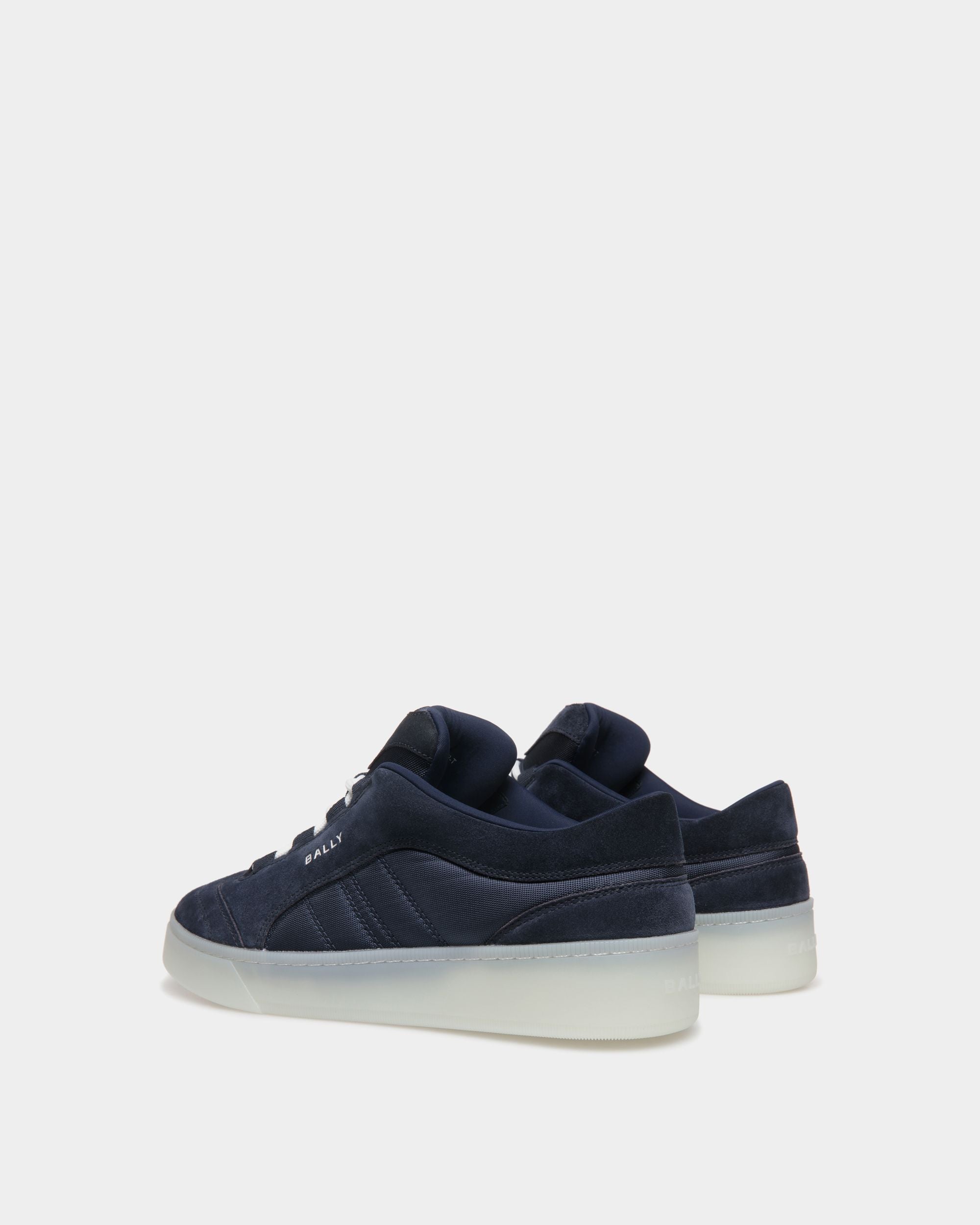 Sneaker Raise En Daim Et Nylon Navy Blue - Homme - Bally - 04