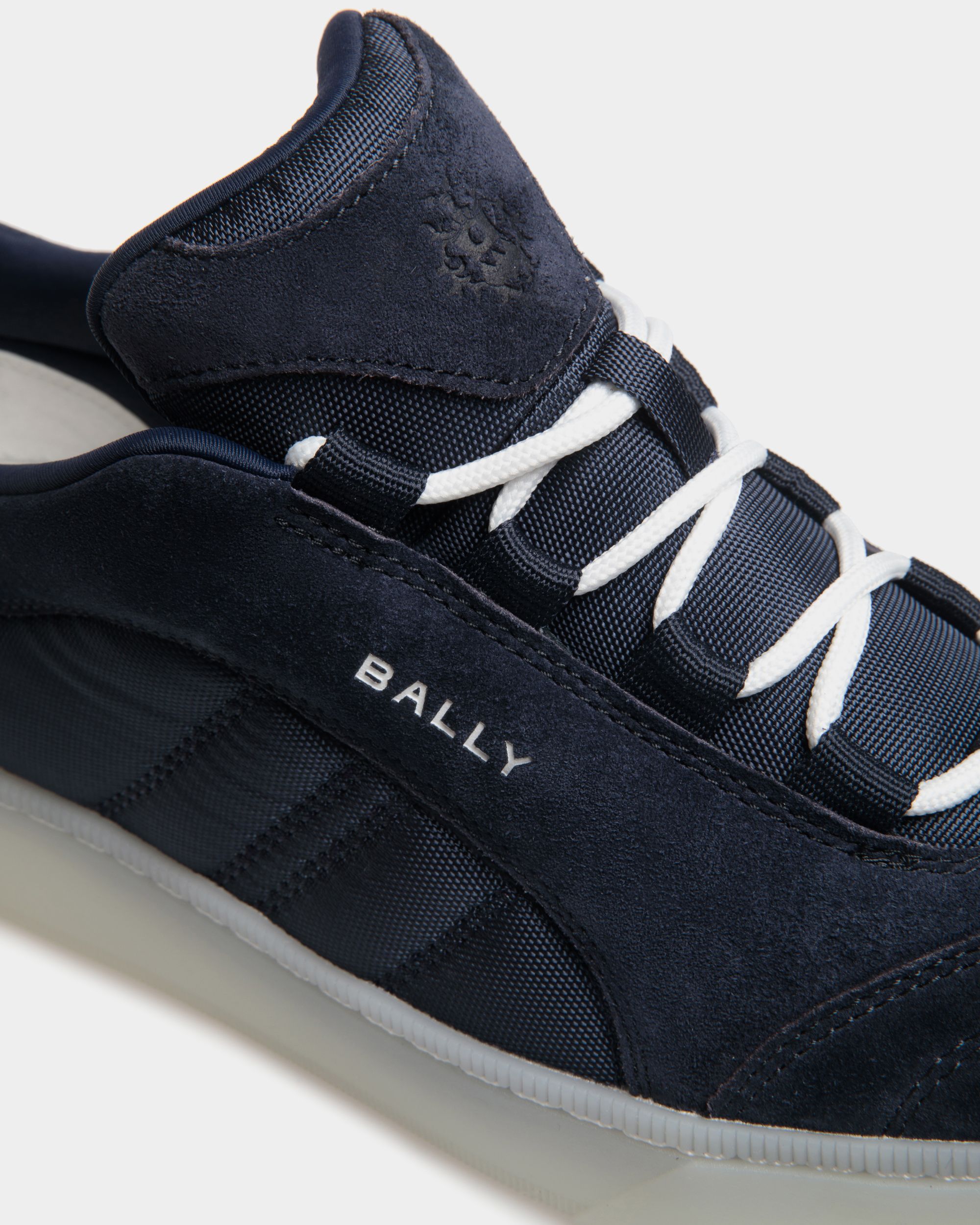 Sneaker Raise En Daim Et Nylon Navy Blue - Homme - Bally - 06