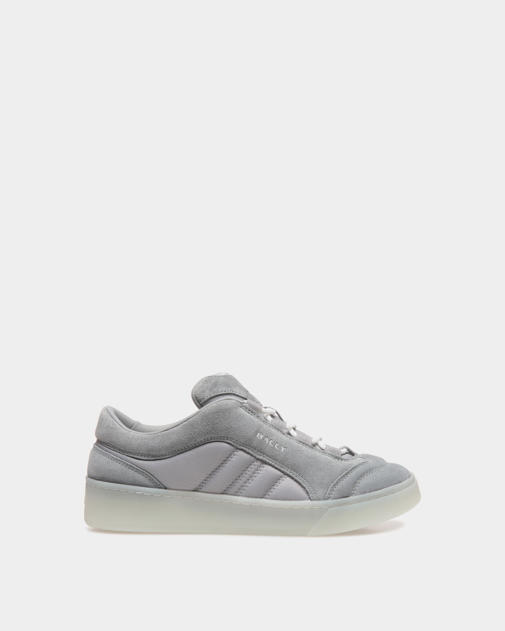 Sneaker Raise En Daim Et Nylon Light Grey - Homme - Bally - 01