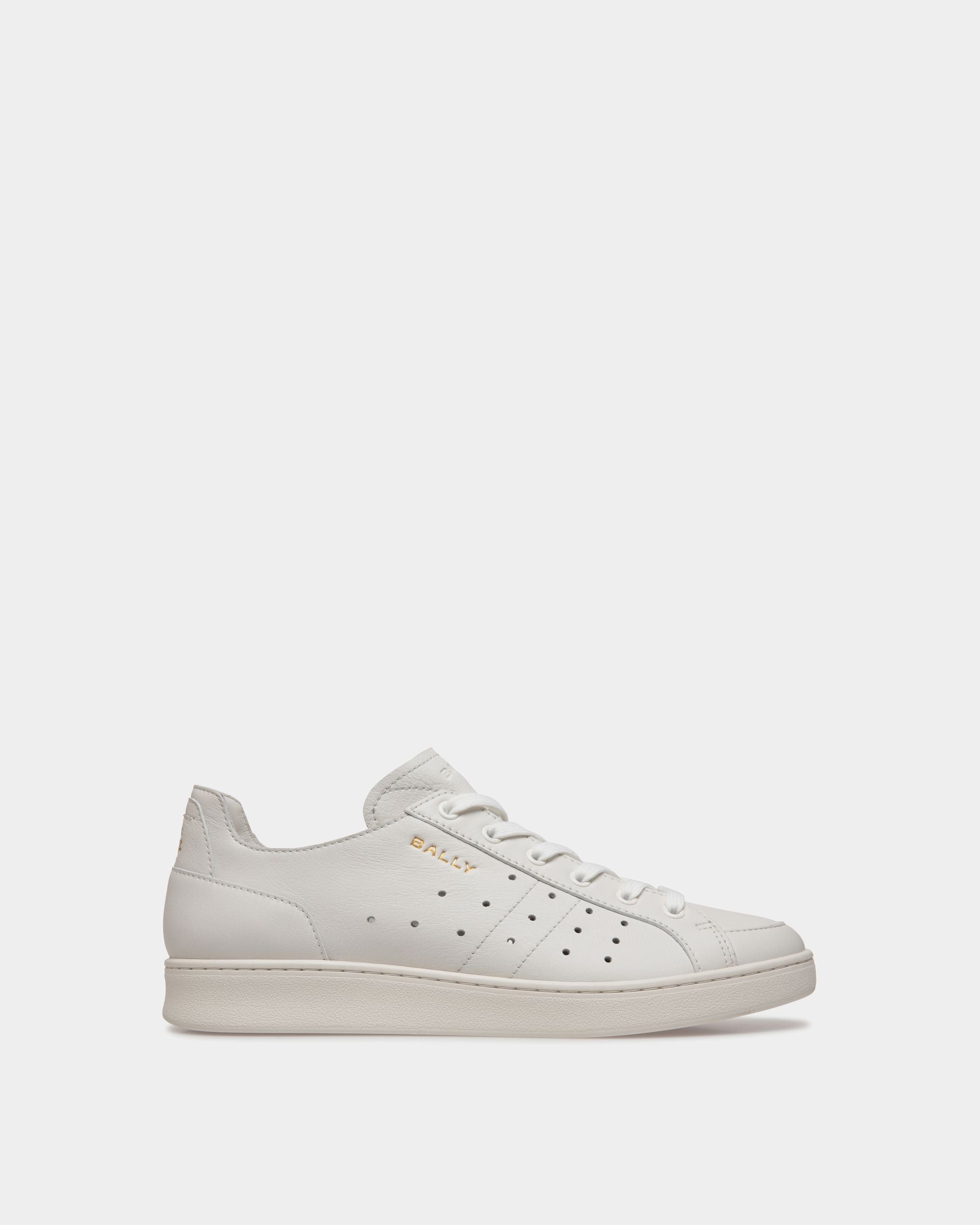 Sneaker Tennis En Cuir Blanc - Homme - Bally - 01