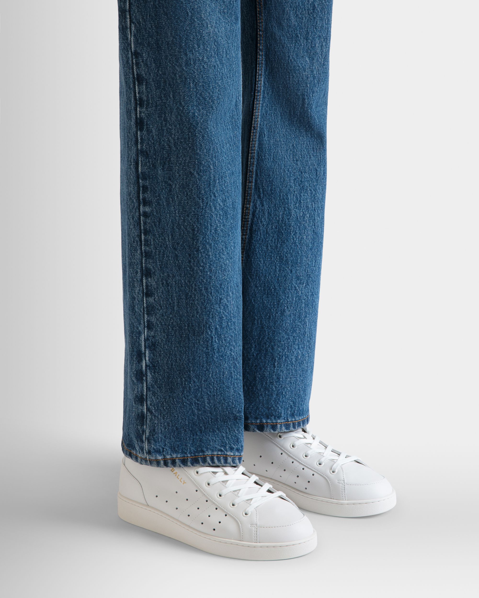 Sneaker Tennis En Cuir Blanc - Homme - Bally - 02