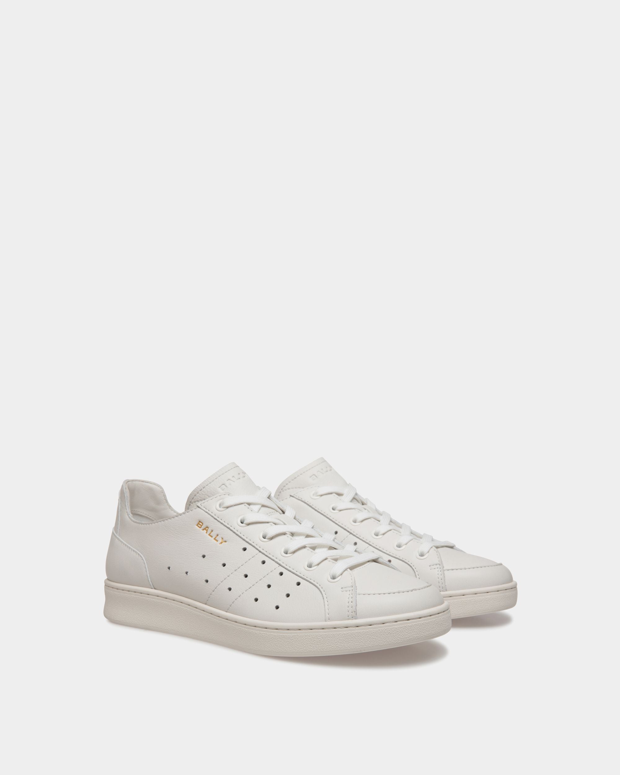 Sneaker Tennis En Cuir Blanc - Homme - Bally - 03