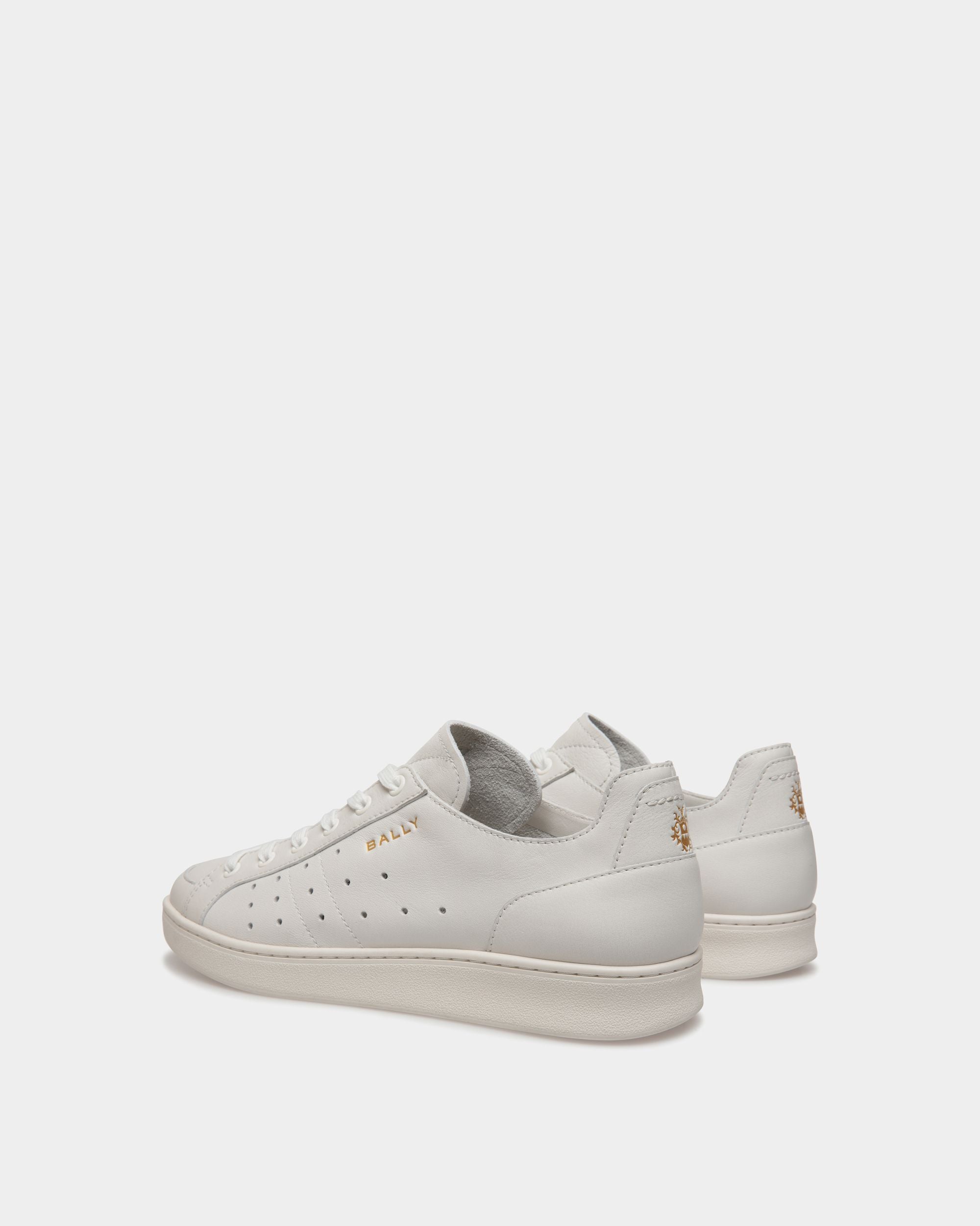 Sneaker Tennis En Cuir Blanc - Homme - Bally - 04