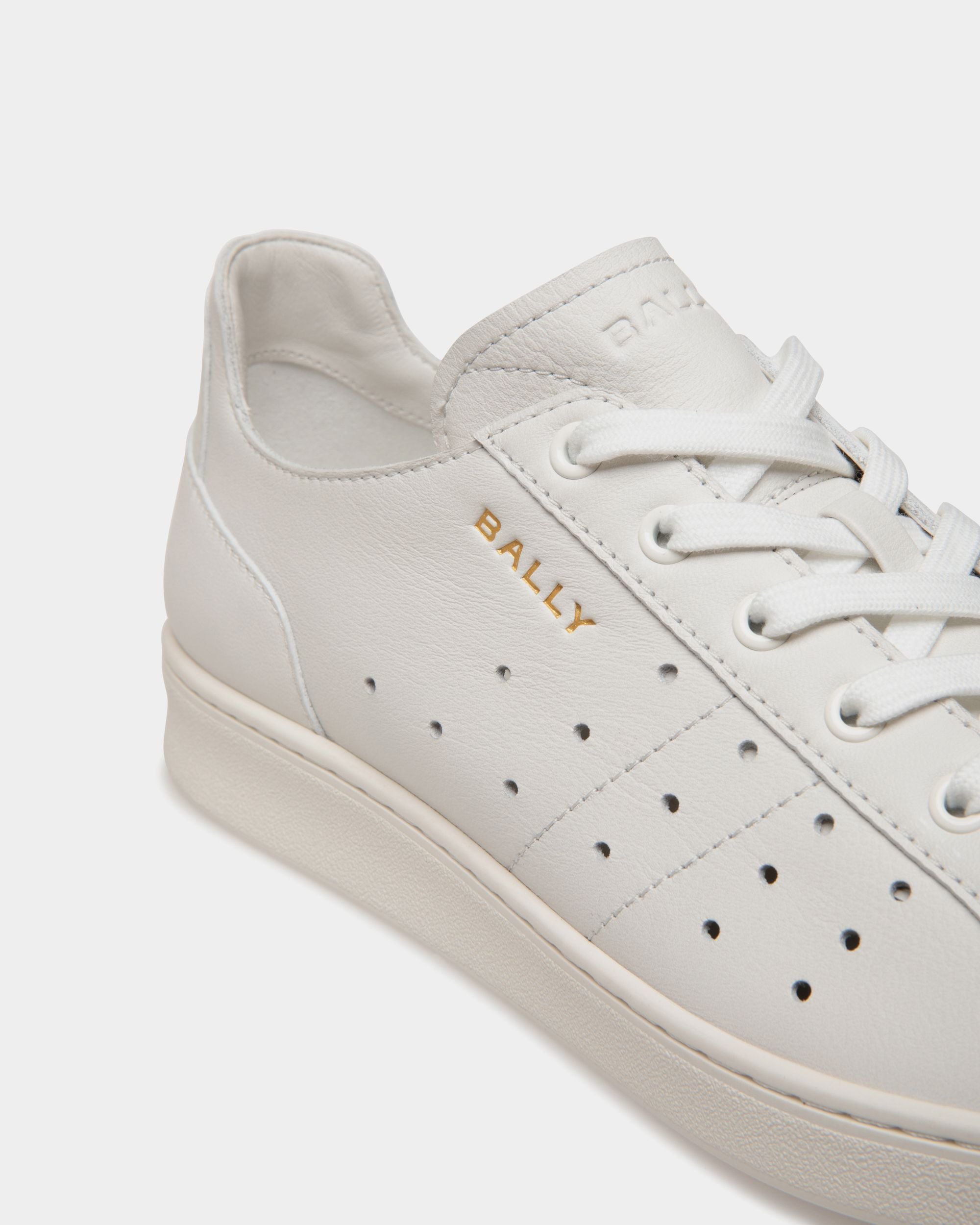 Sneaker Tennis En Cuir Blanc - Homme - Bally - 06