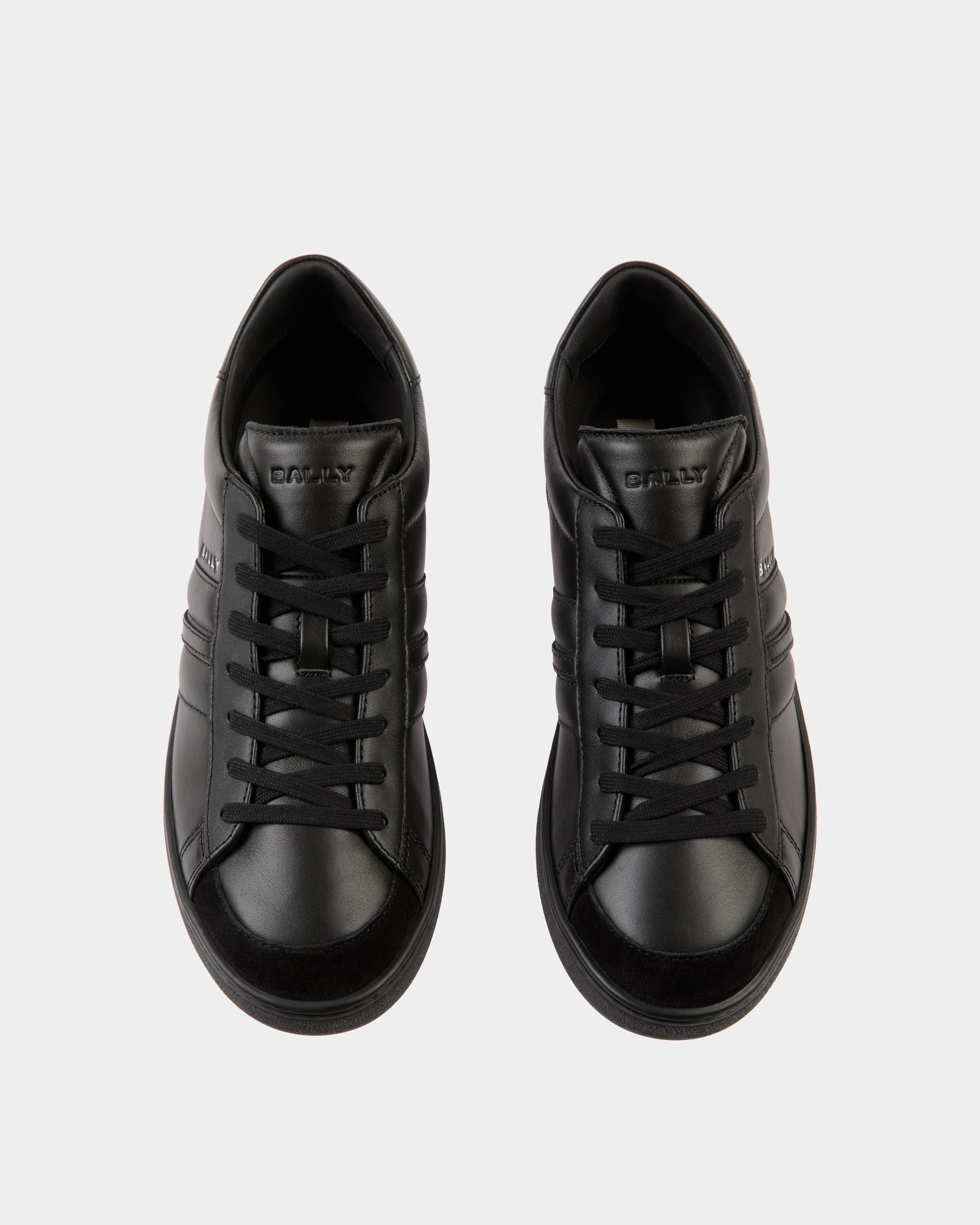 Sneaker Tennis En Cuir Noir - Homme - Bally - 04