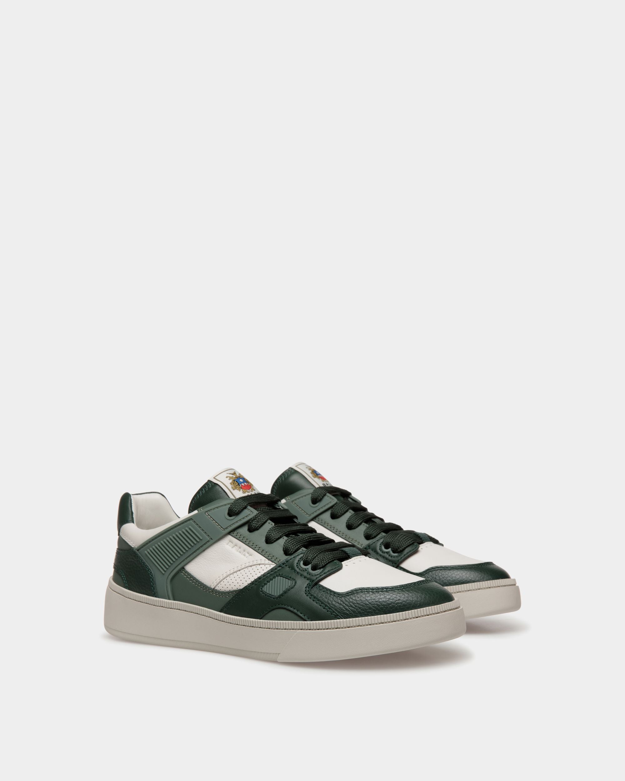 Raise Sneaker In Green Leather - Homme - Bally - 02