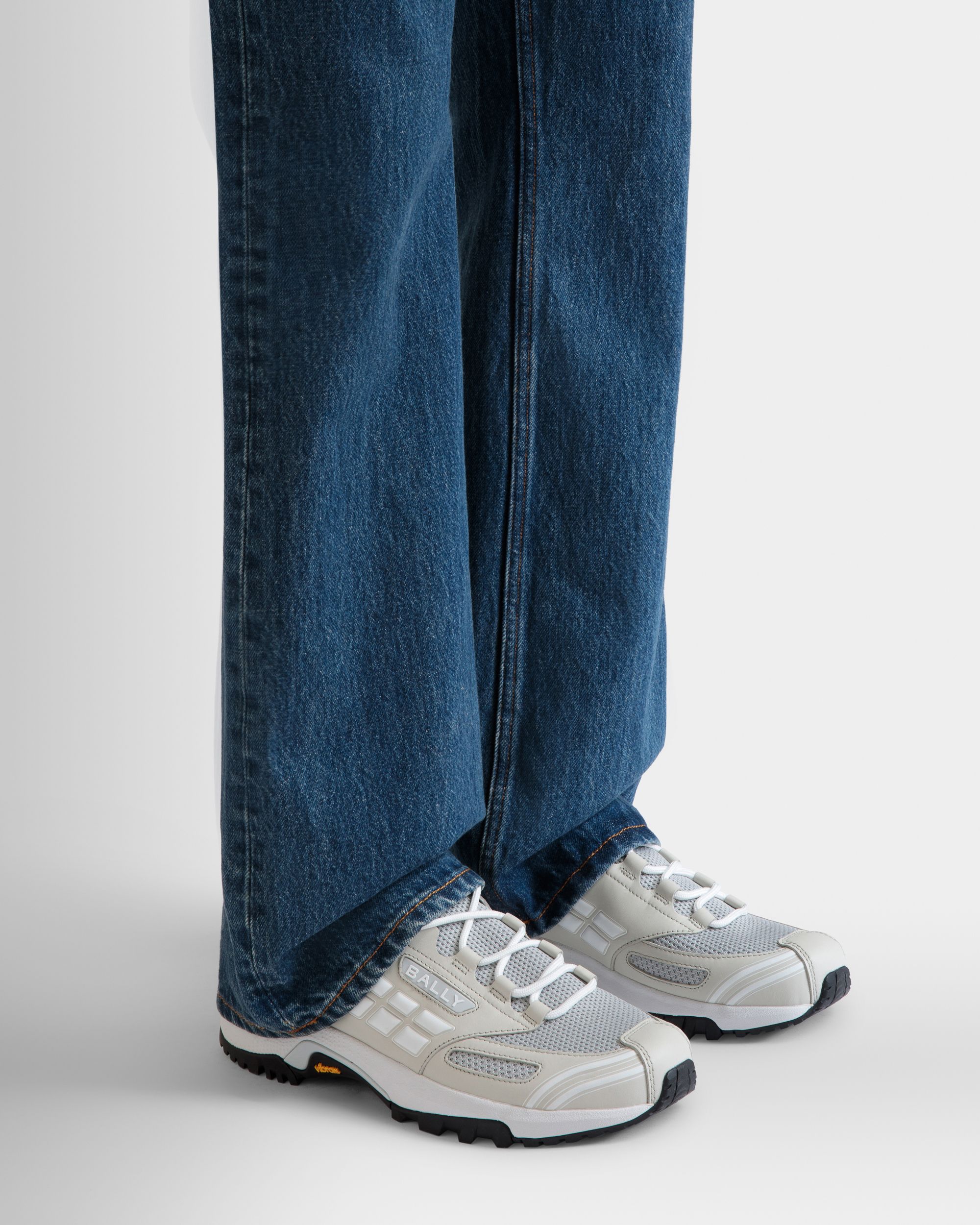 Sneaker Faster En Maille Dusty White - Homme - Bally - 02