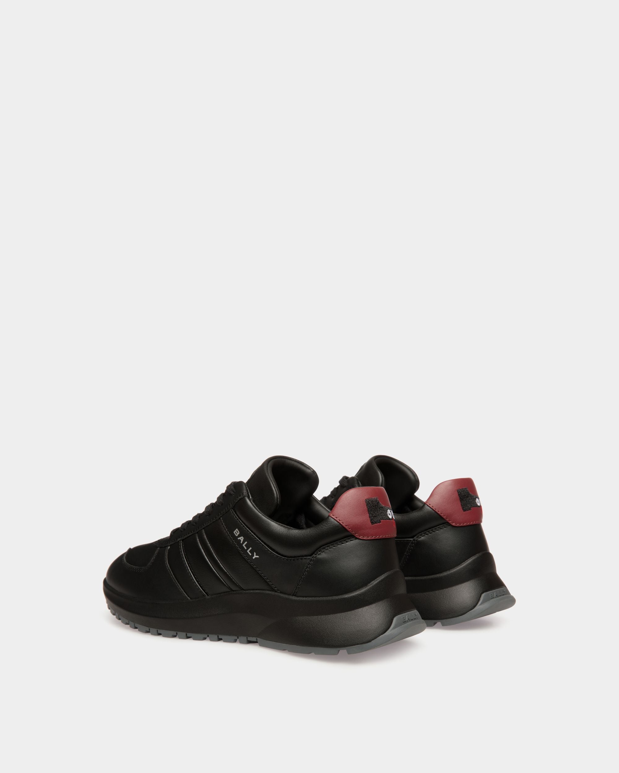Sneaker Outline En Cuir Noir Et Sirah - Homme - Bally - 04